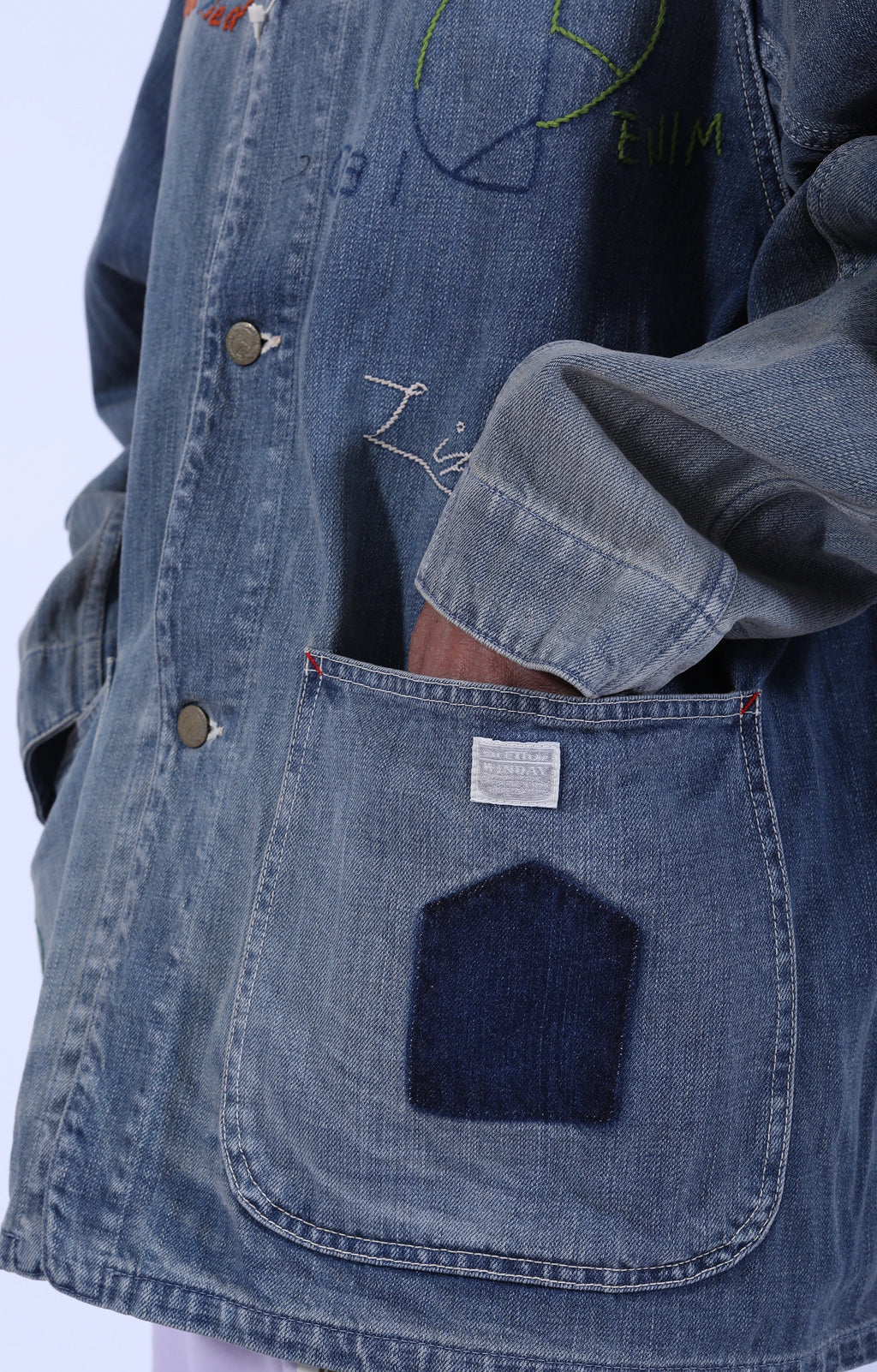 12oz Denim Cactus Coverall Embroidery