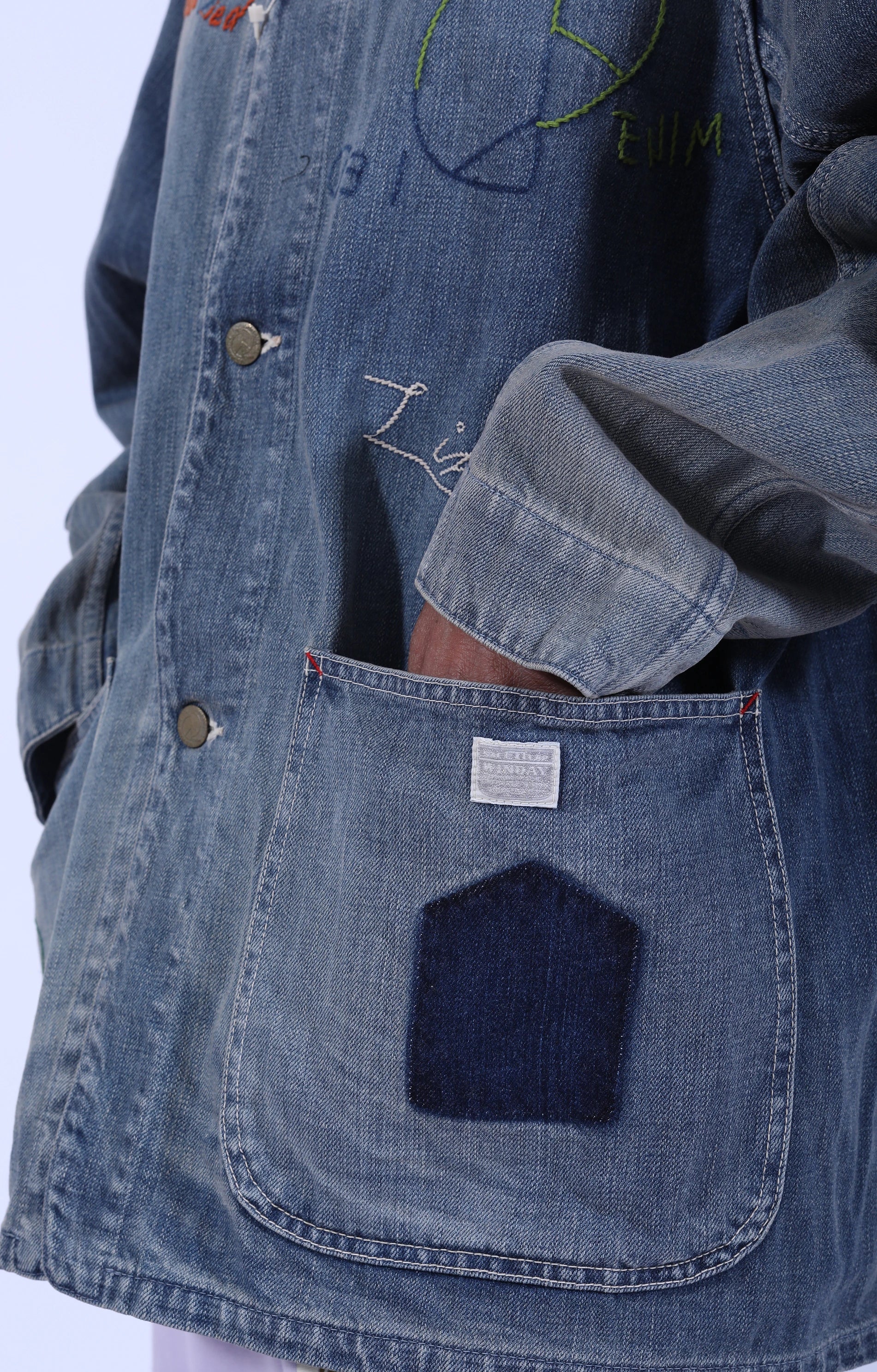 12oz Denim Cactus Coverall Embroidery