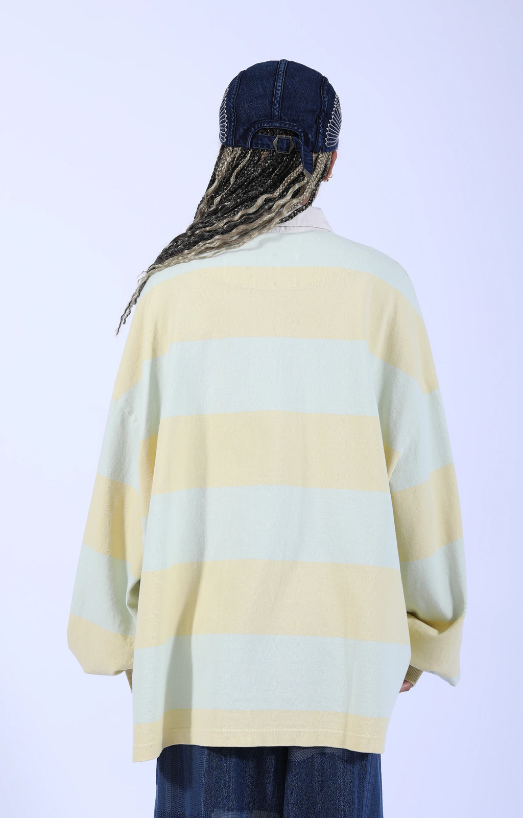 JAIL Stripe Jersey Big Rugger Shirt Yellow/Green