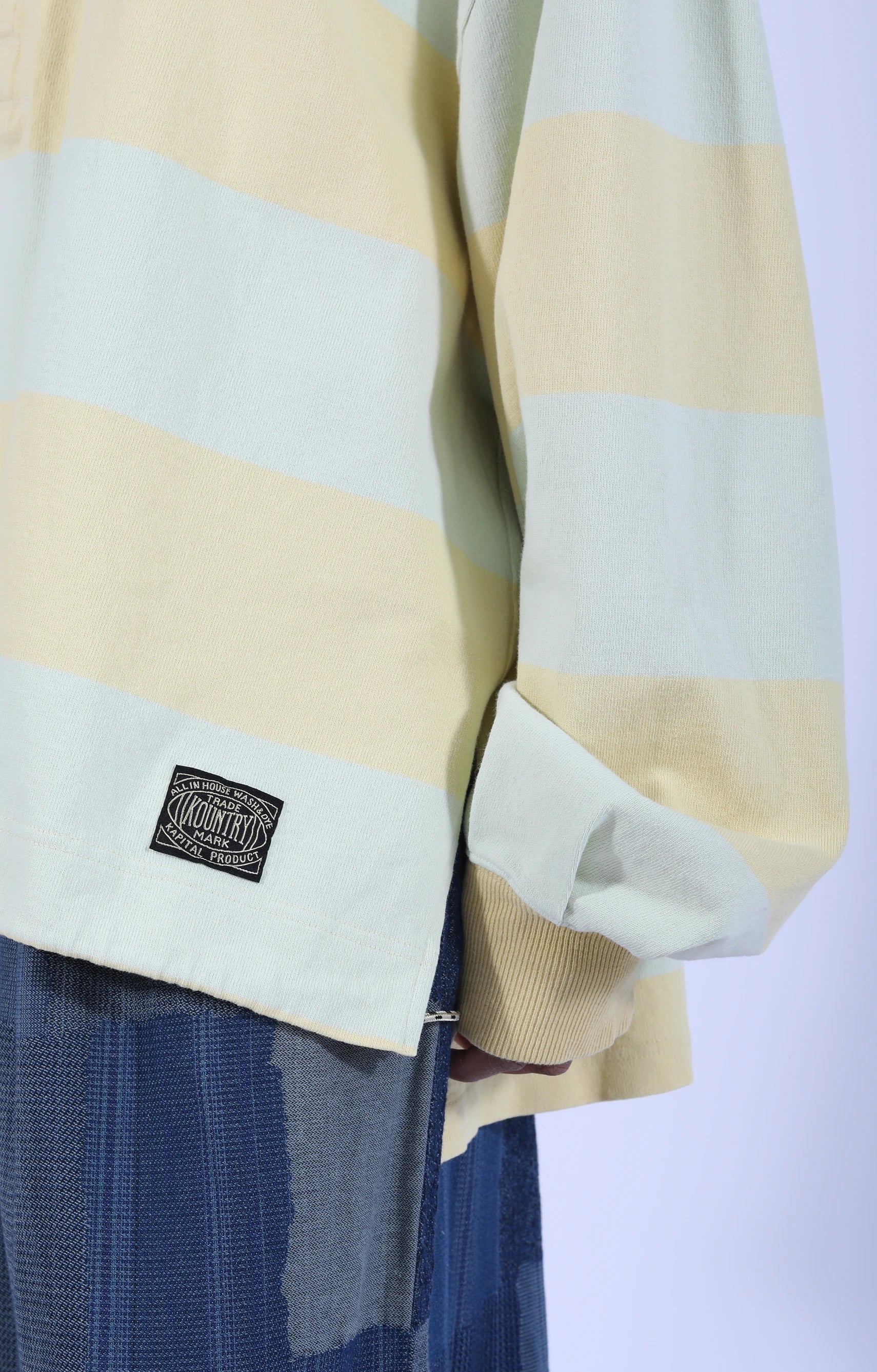 JAIL Stripe Jersey Big Rugger Shirt Yellow/Green