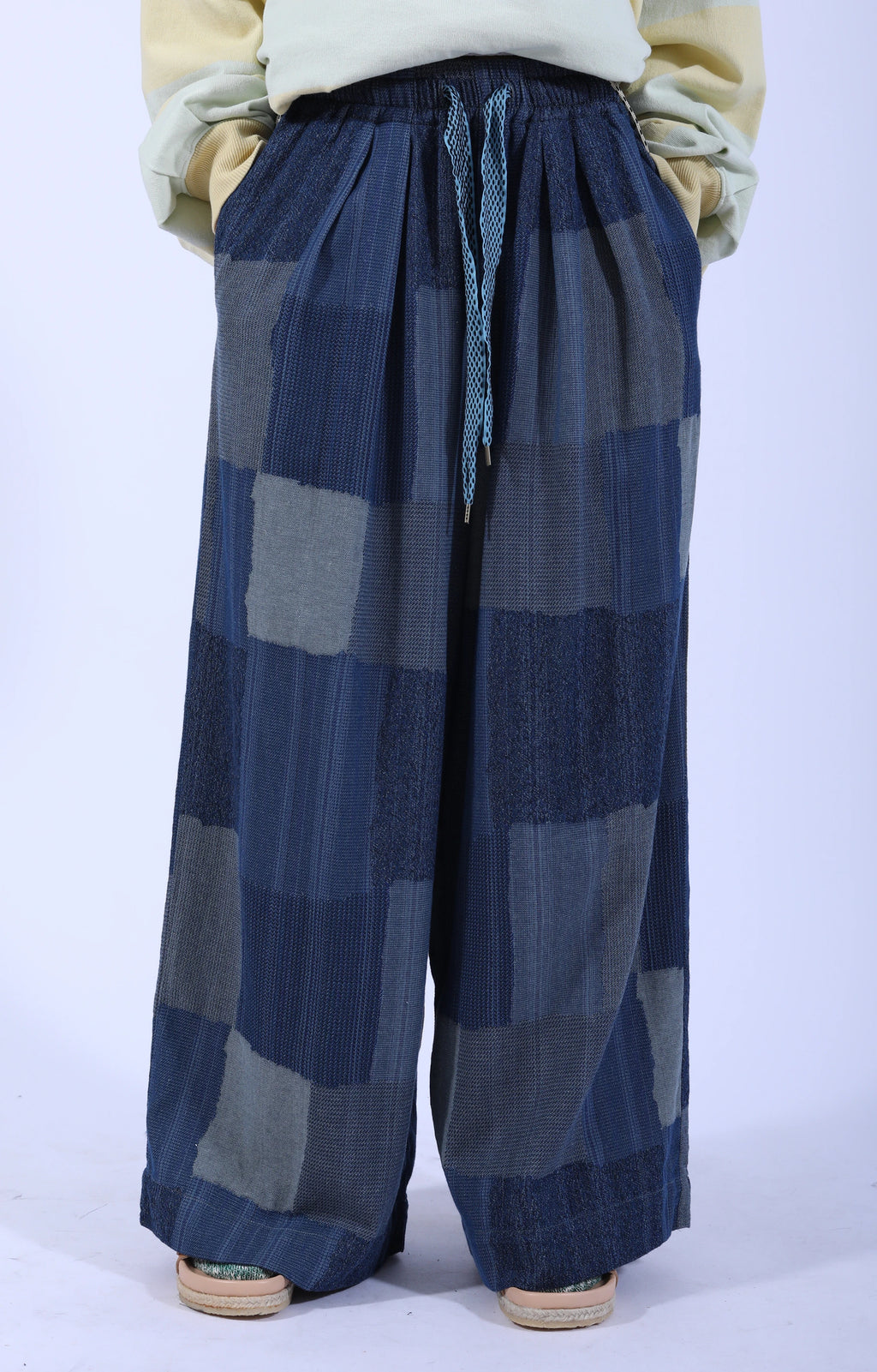 Cotton Linen TUGIHAGI RUDE Baggy Pants Navy