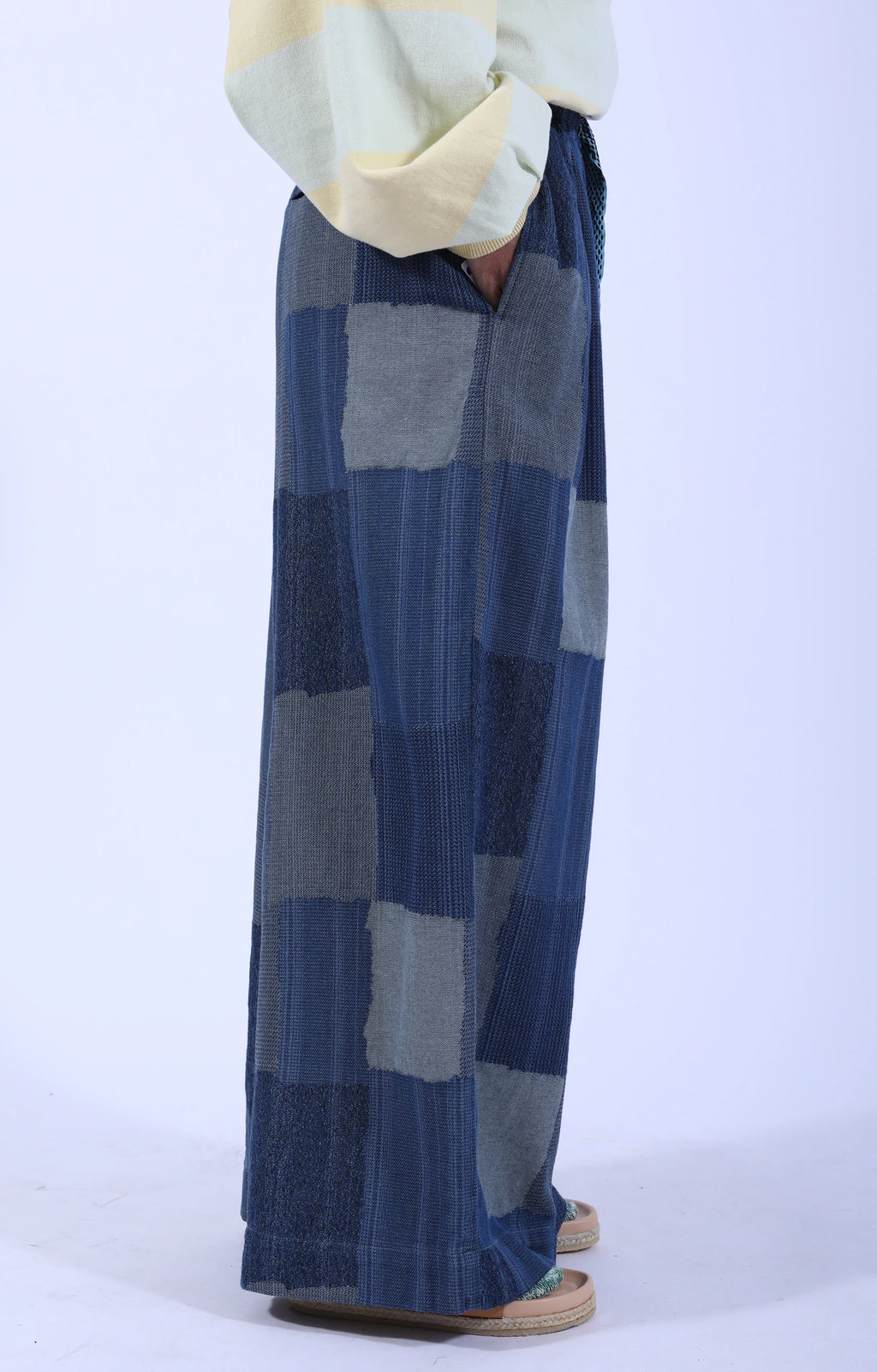 Cotton Linen TUGIHAGI RUDE Baggy Pants Navy