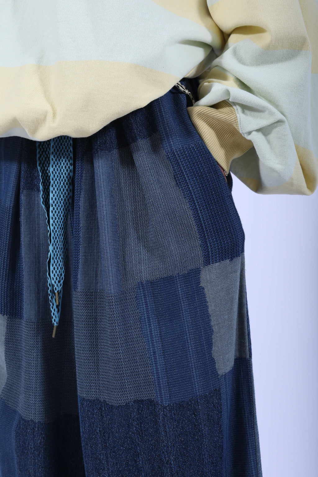 Cotton Linen TUGIHAGI RUDE Baggy Pants Navy