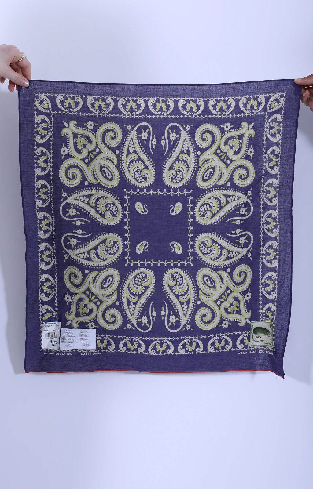 Selvedge Bandana Sambo Paisley Purple