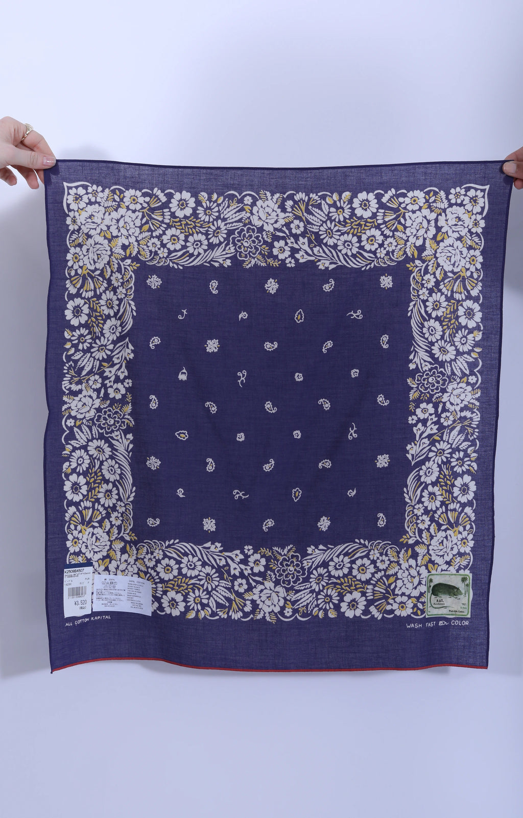 Selvedge Bandana Churchill Garden Purple