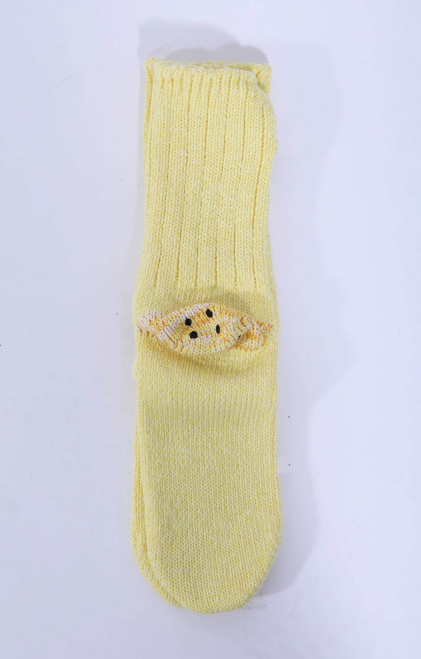 Yellow 56 Yarns 3x1 Rib RAINBOWY HAPPY HEEL Socks