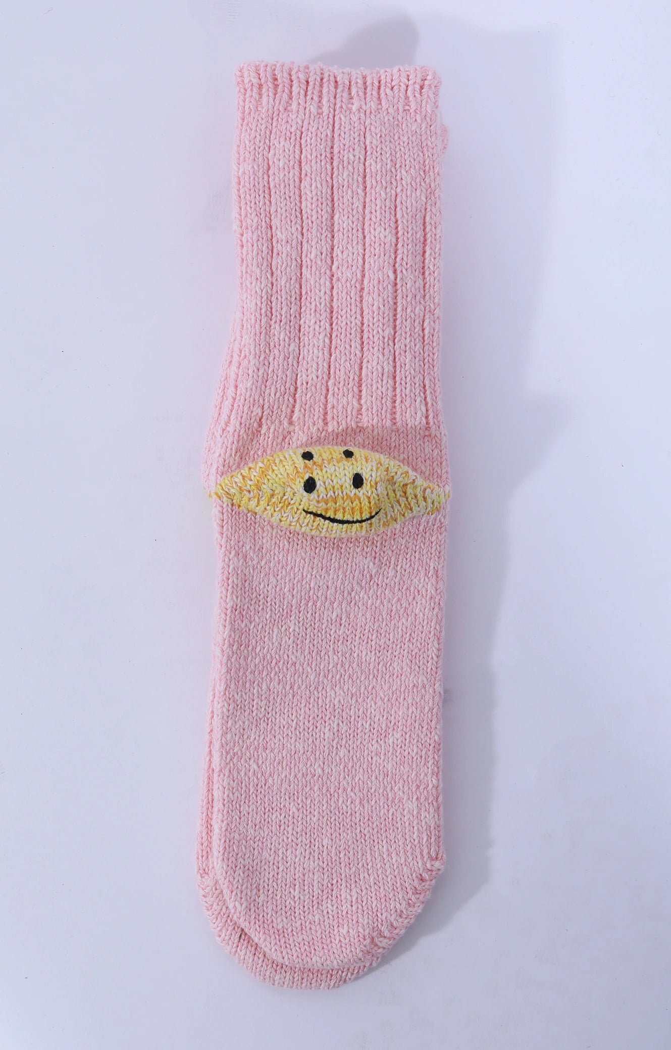 Pink 56 Yarns 3x1 Rib RAINBOWY HAPPY HEEL Socks