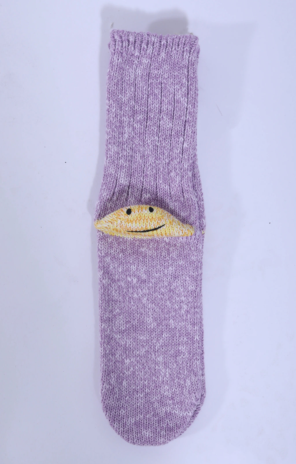 Purple 56 Yarns 3x1 Rib RAINBOWY HAPPY HEEL Socks