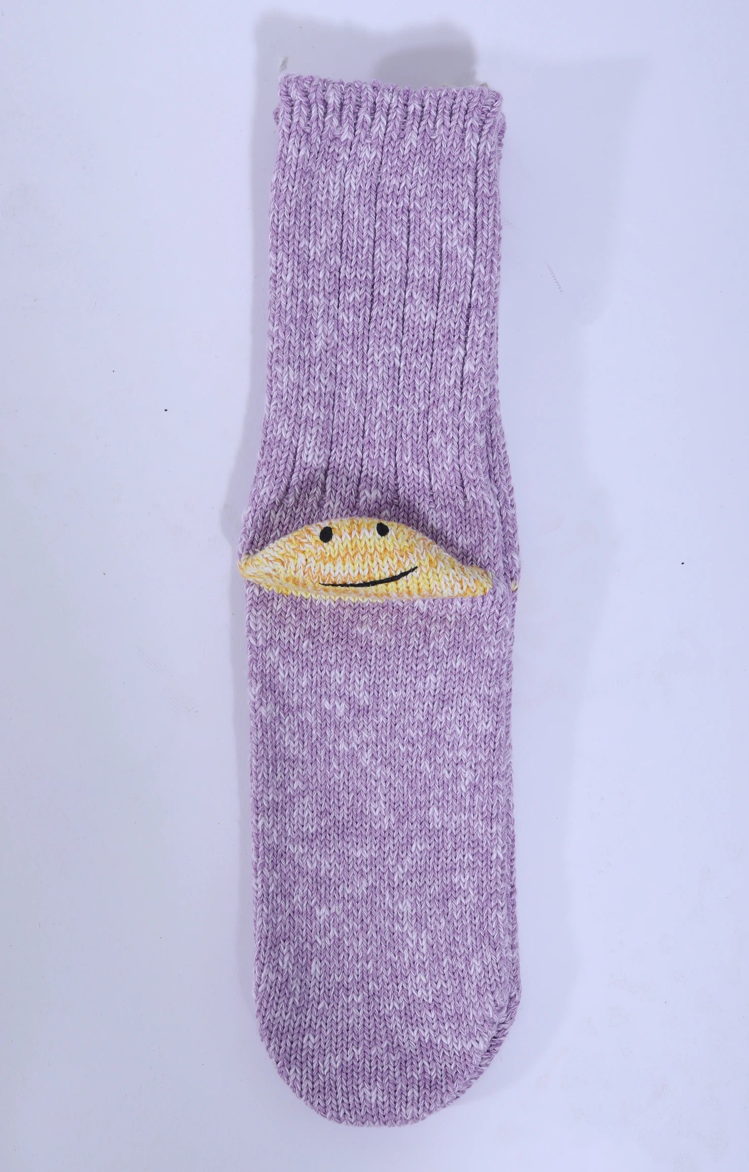 Purple 56 Yarns 3x1 Rib RAINBOWY HAPPY HEEL Socks