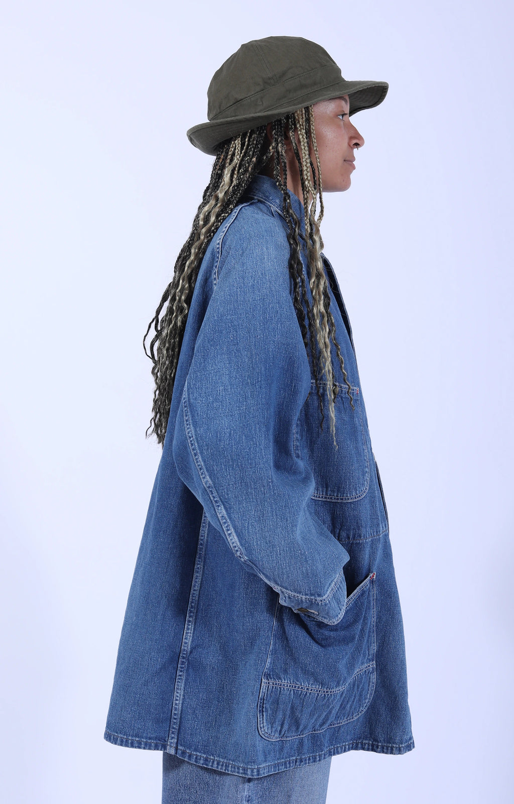Loose Fit Denim Coverall Denim Used