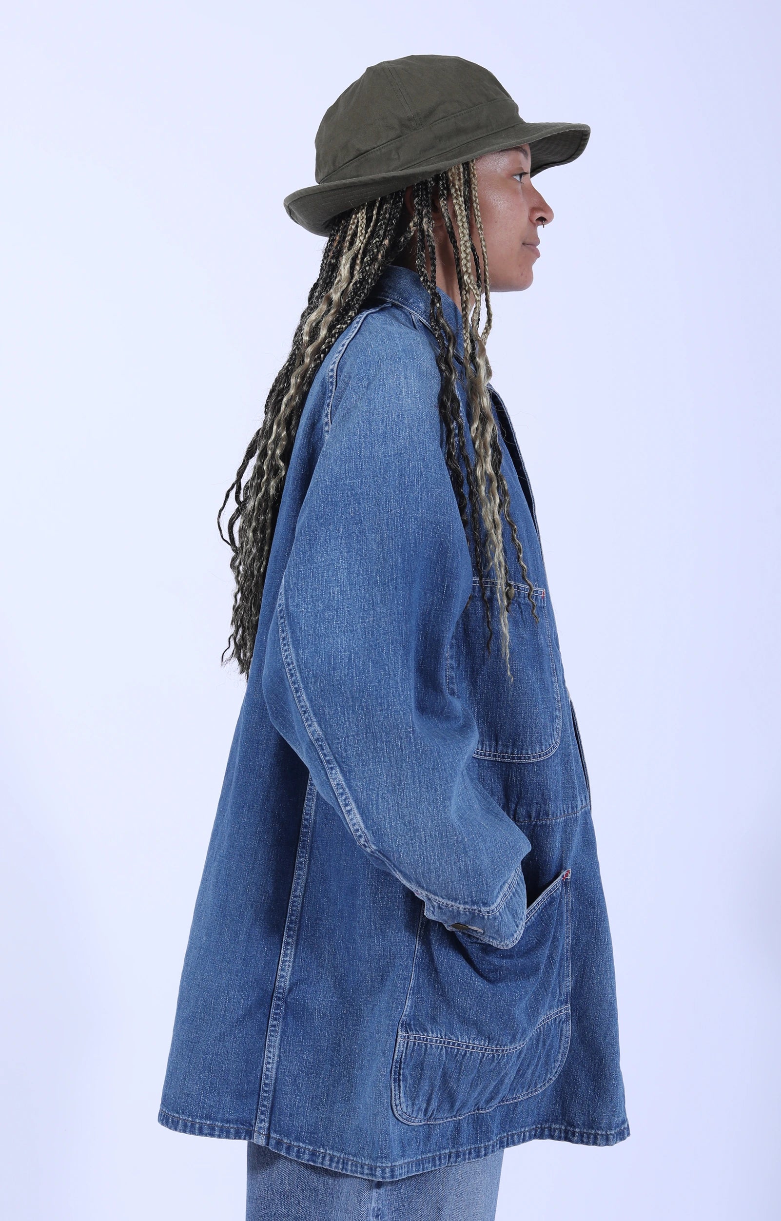 Loose Fit Denim Coverall Denim Used