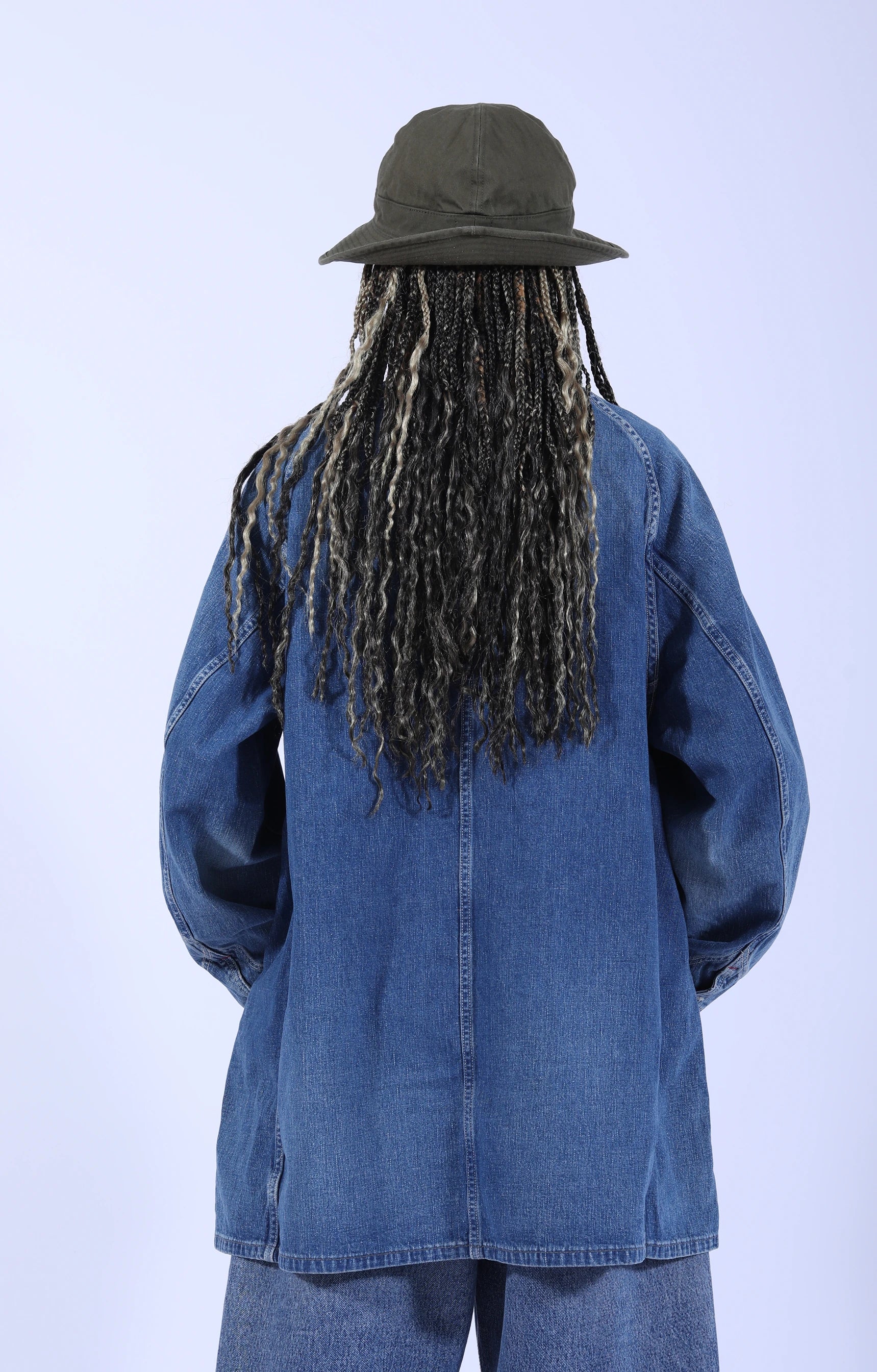 Loose Fit Denim Coverall Denim Used