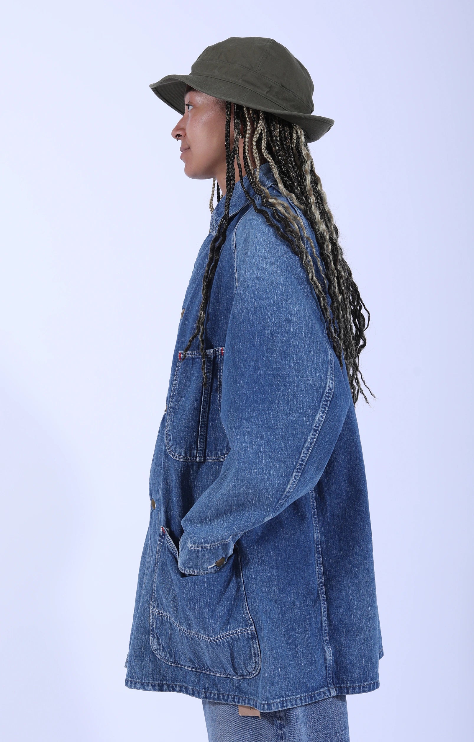 Loose Fit Denim Coverall Denim Used