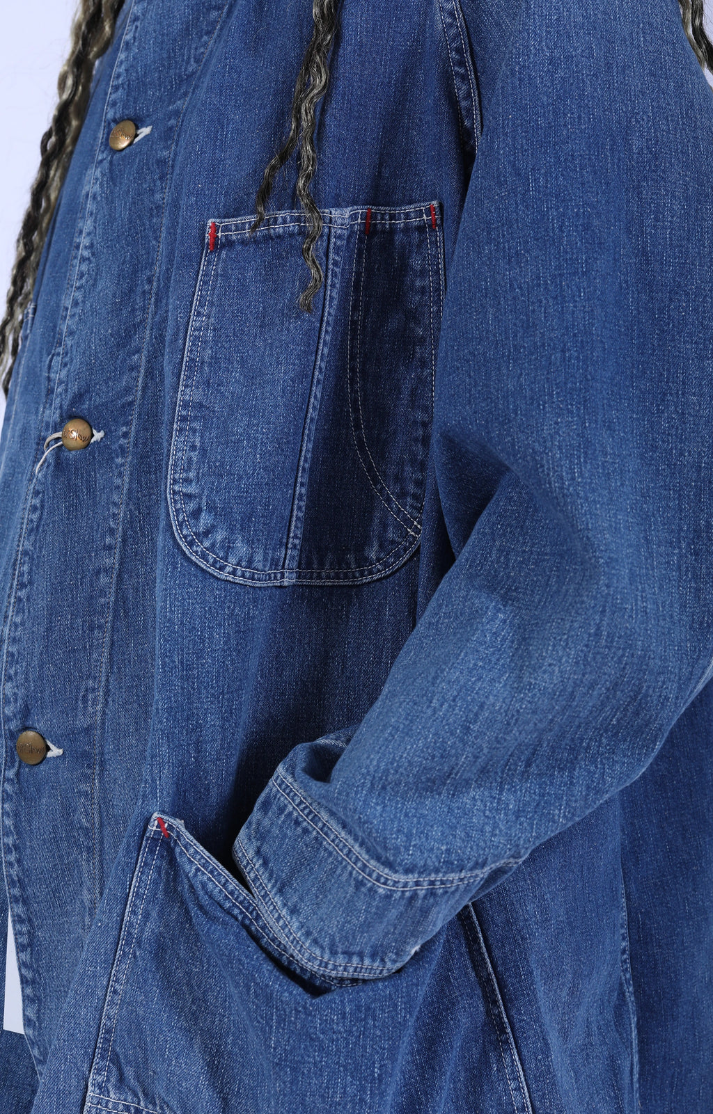 Loose Fit Denim Coverall Denim Used
