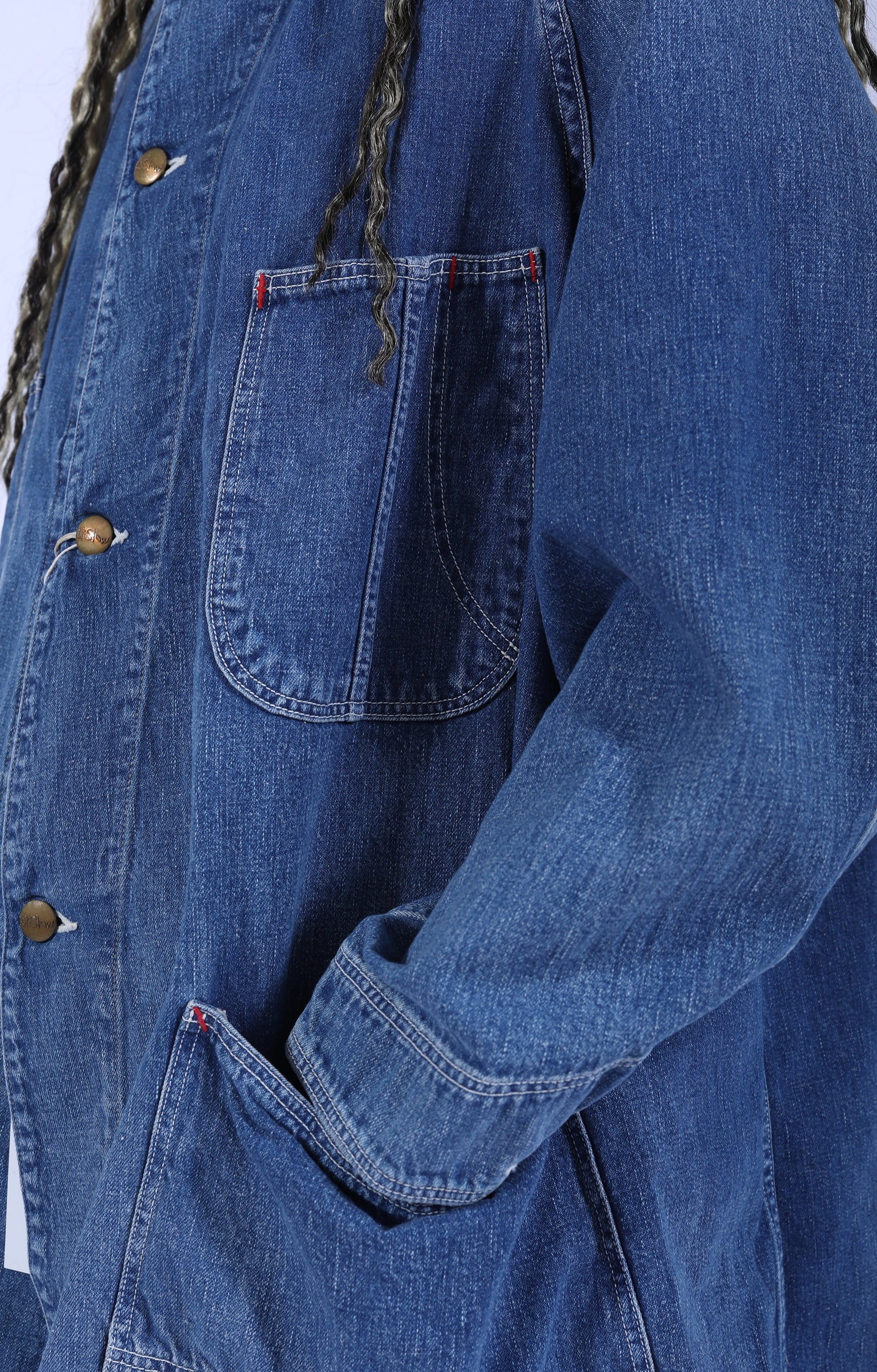 Loose Fit Denim Coverall Denim Used