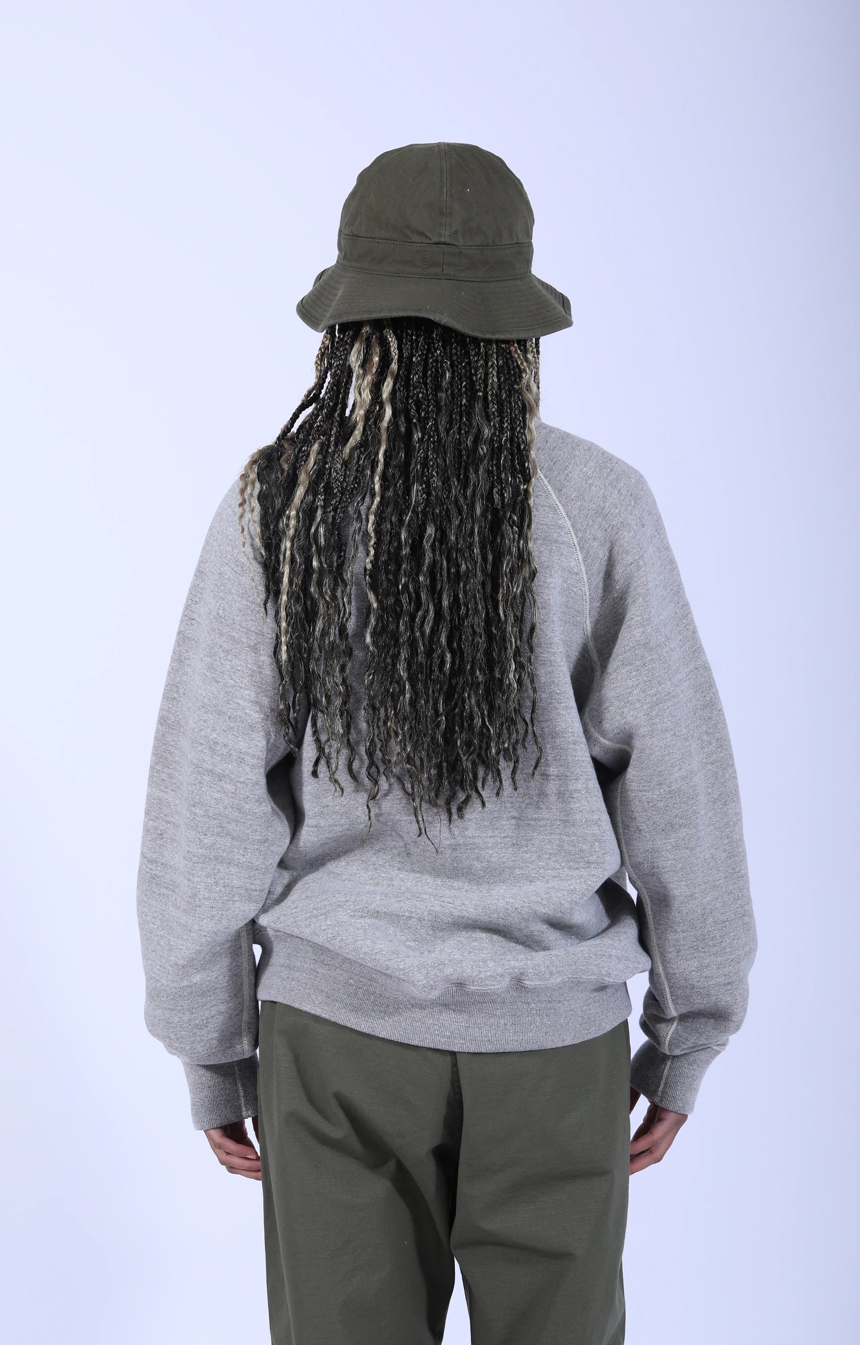 Loop Wheel Crew Neck Sweatshirt Heather Grey