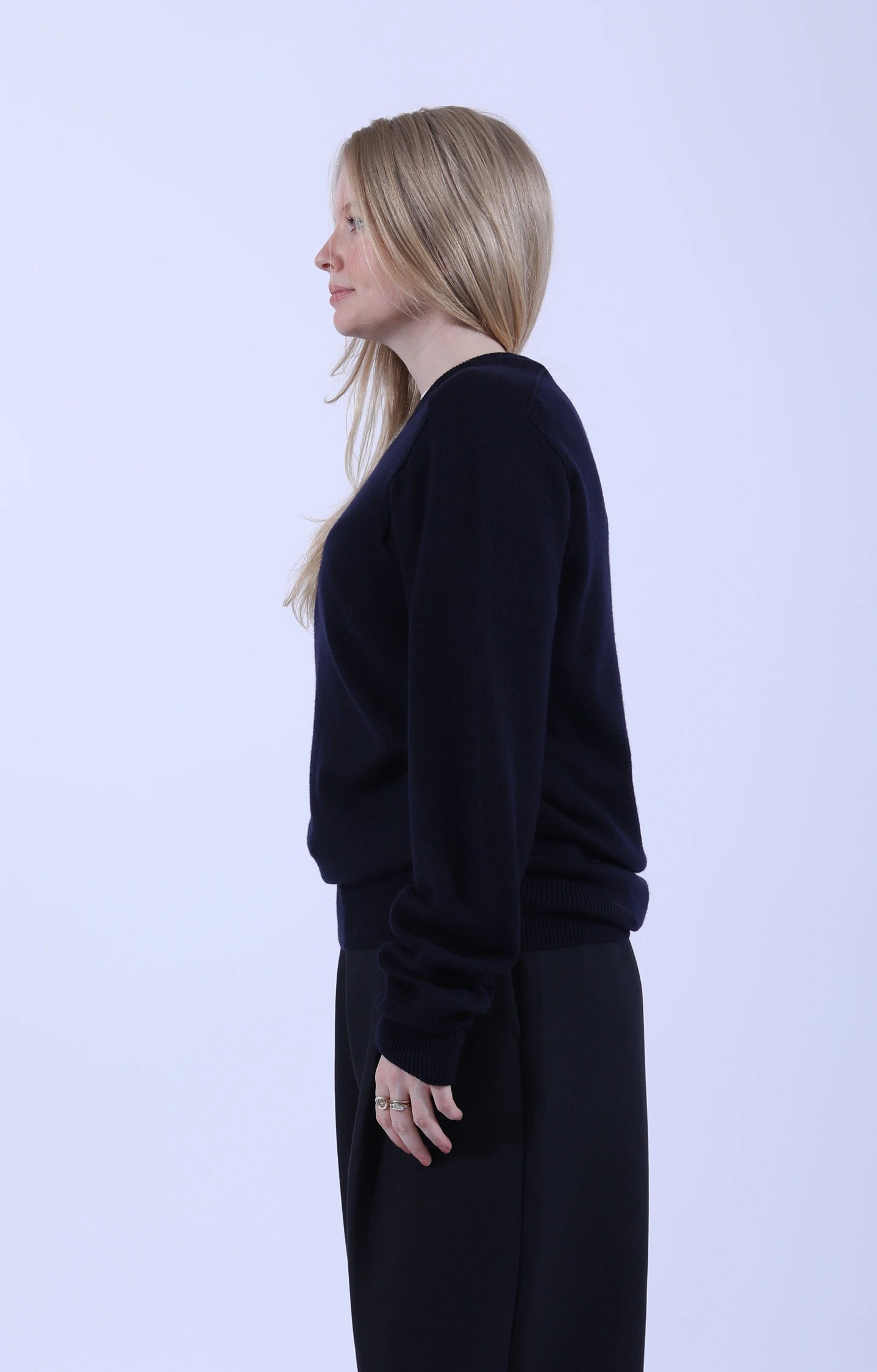 Jed Crew Neck Jumper Navy