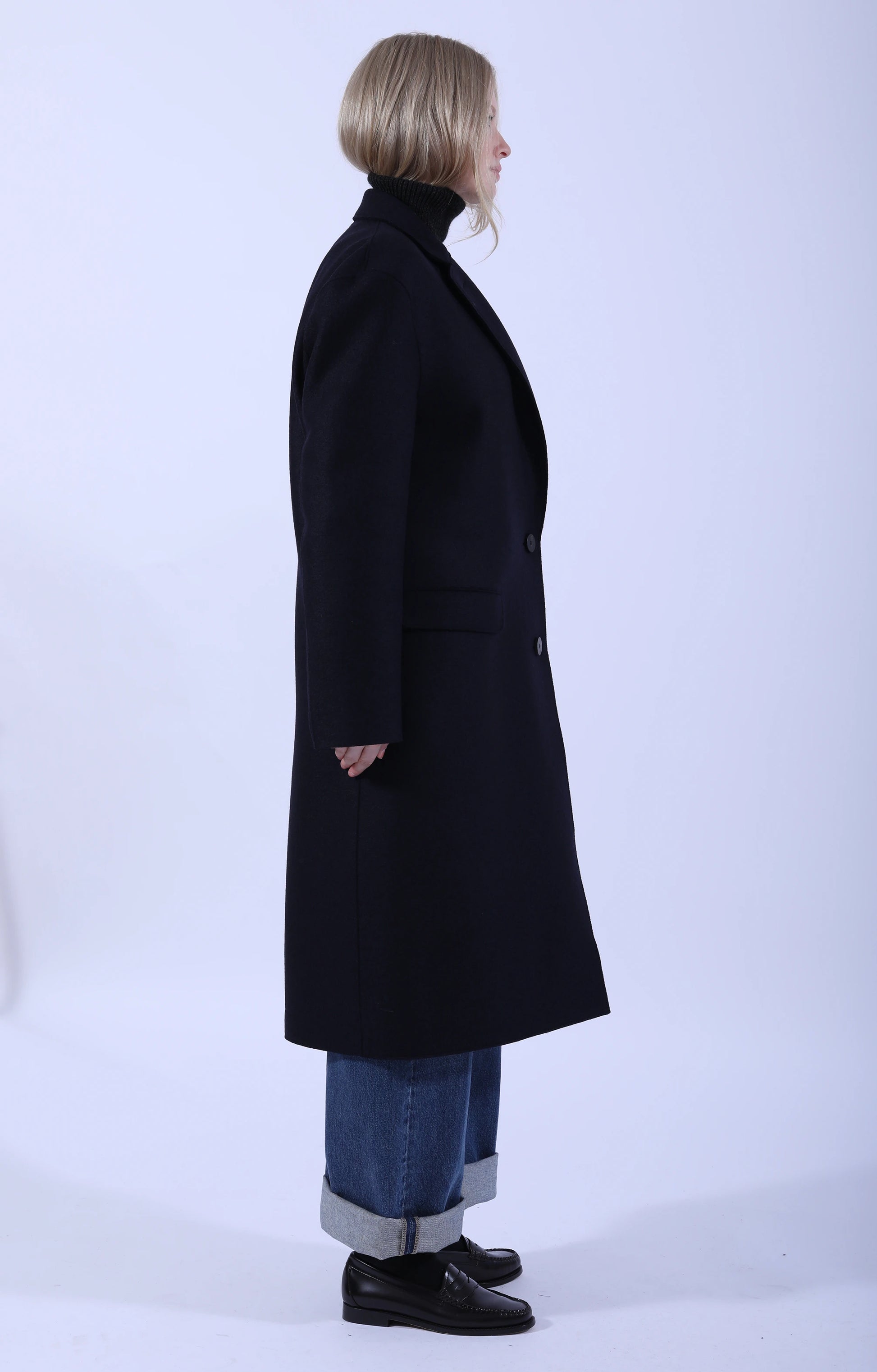 Chester Coat Navy Blue