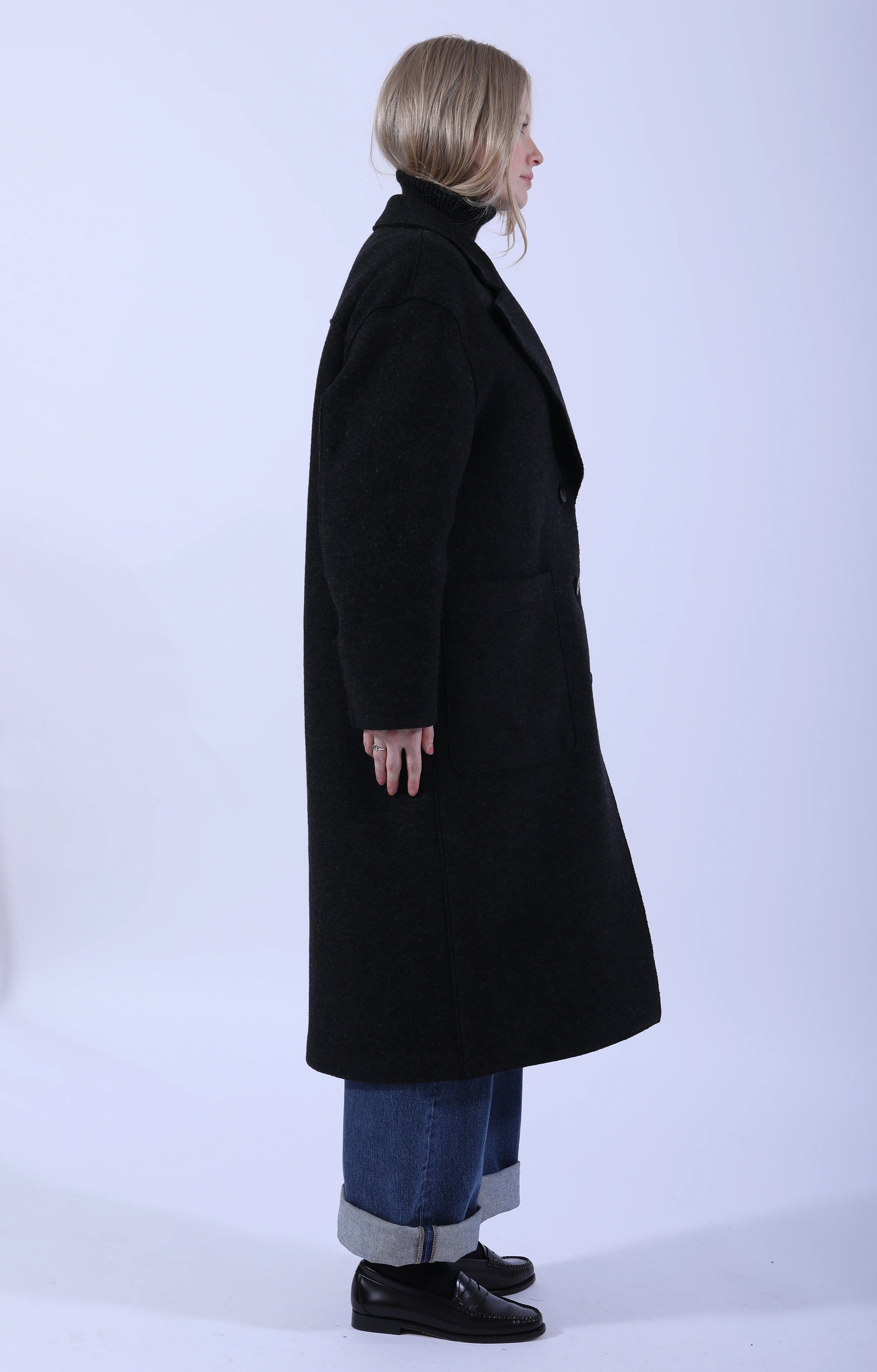 Greatcoat Boiled Wool Anthracite