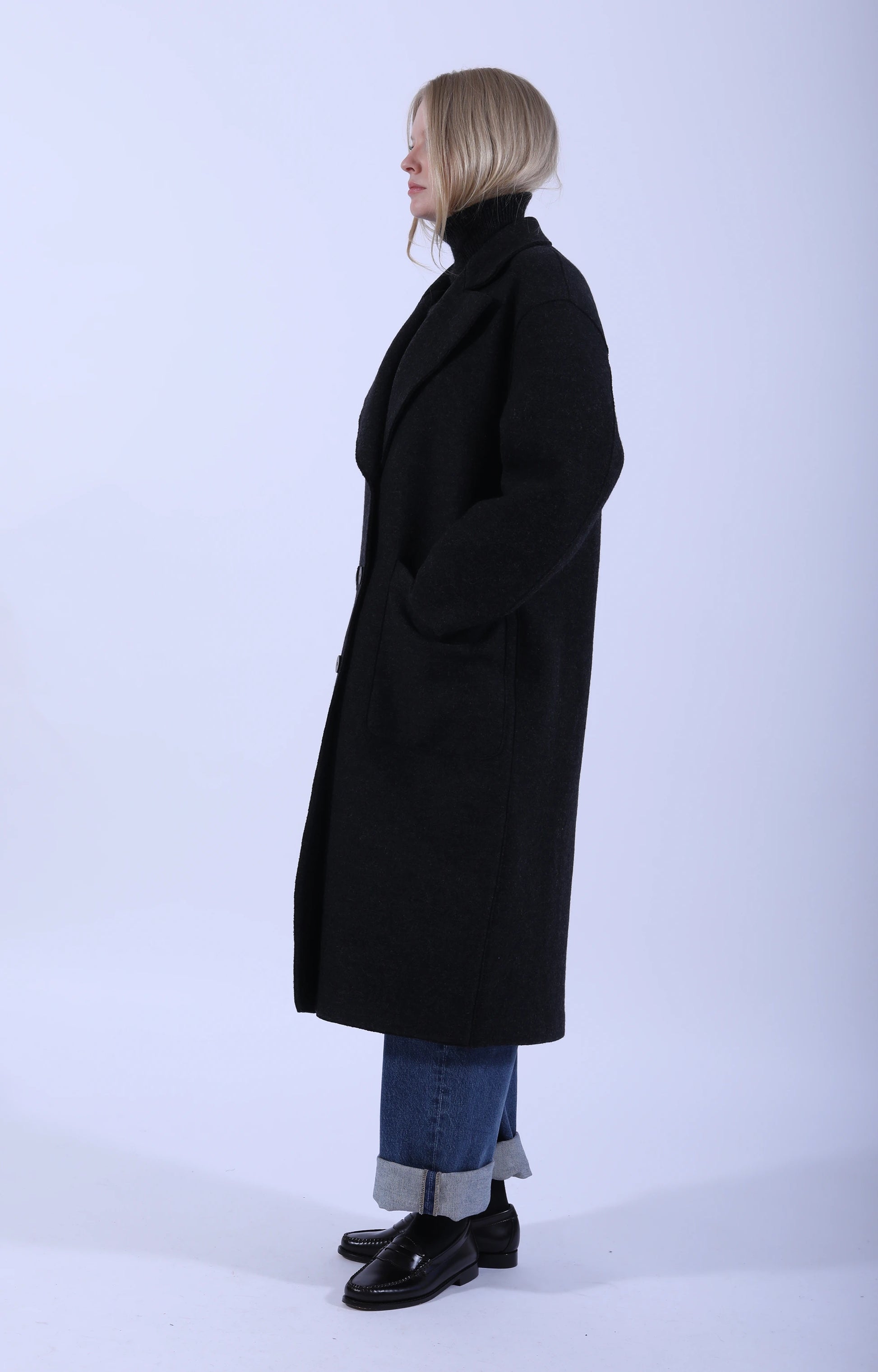 Greatcoat Boiled Wool Anthracite