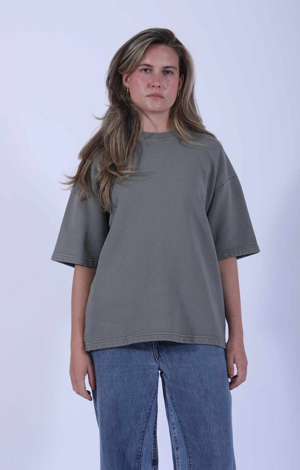 Crewneck S/S Big Tee Fatigue Green