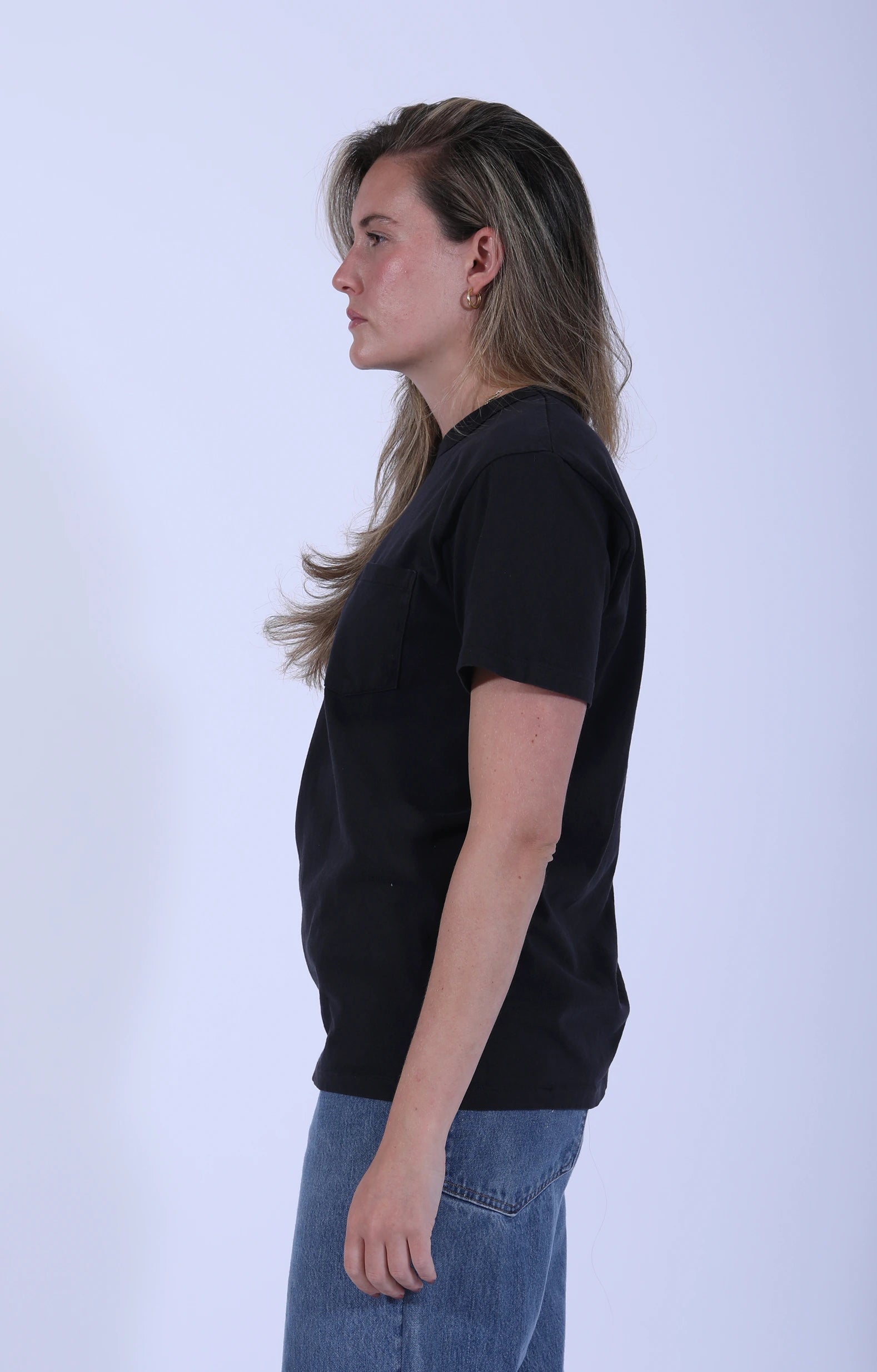 Pigment Dyed Pocket Tee Black