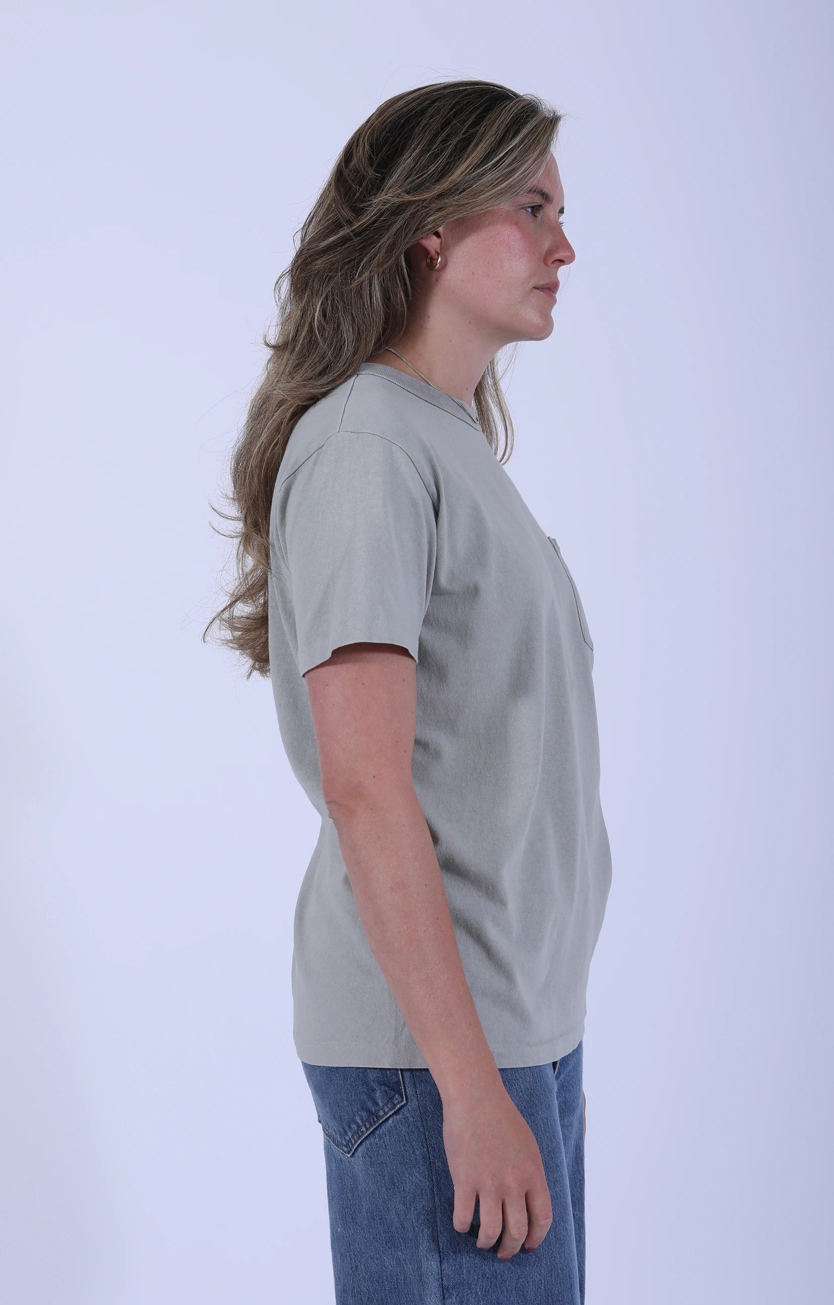Pigment Dyed Pocket Tee Grey