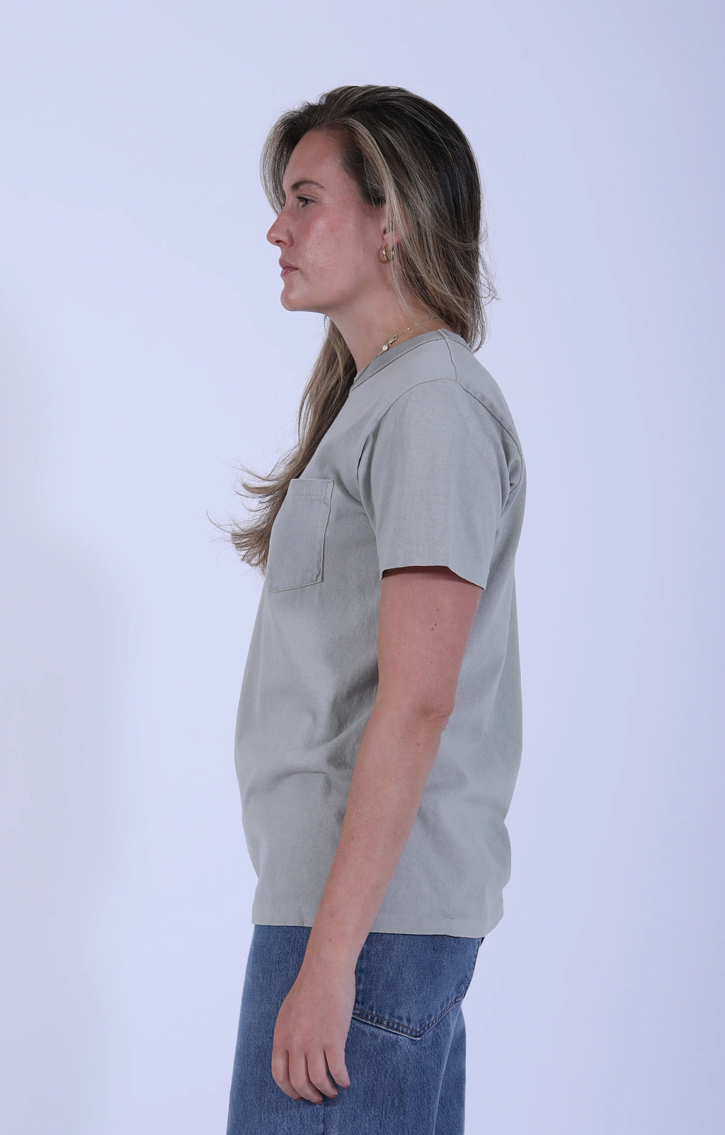 Pigment Dyed Pocket Tee Grey