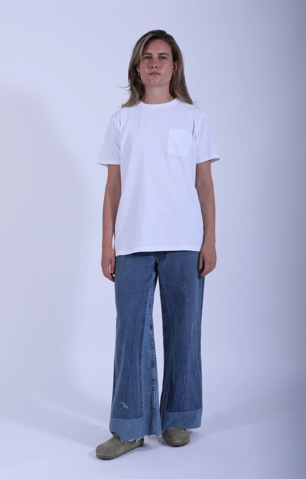 Pigment Dyed Pocket Tee White