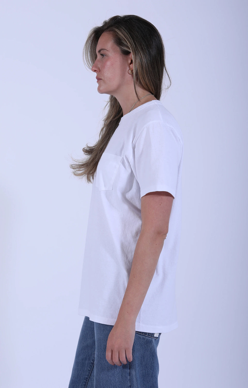 Pigment Dyed Pocket Tee White
