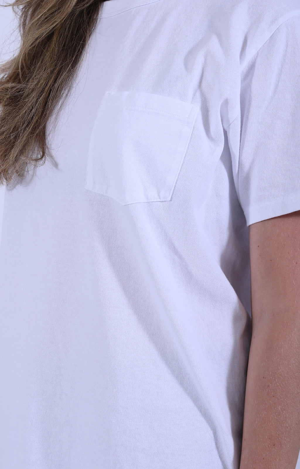 Pigment Dyed Pocket Tee White