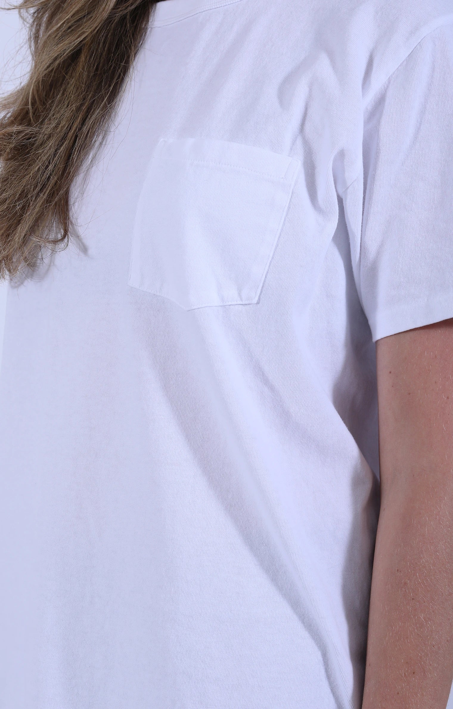 Pigment Dyed Pocket Tee White