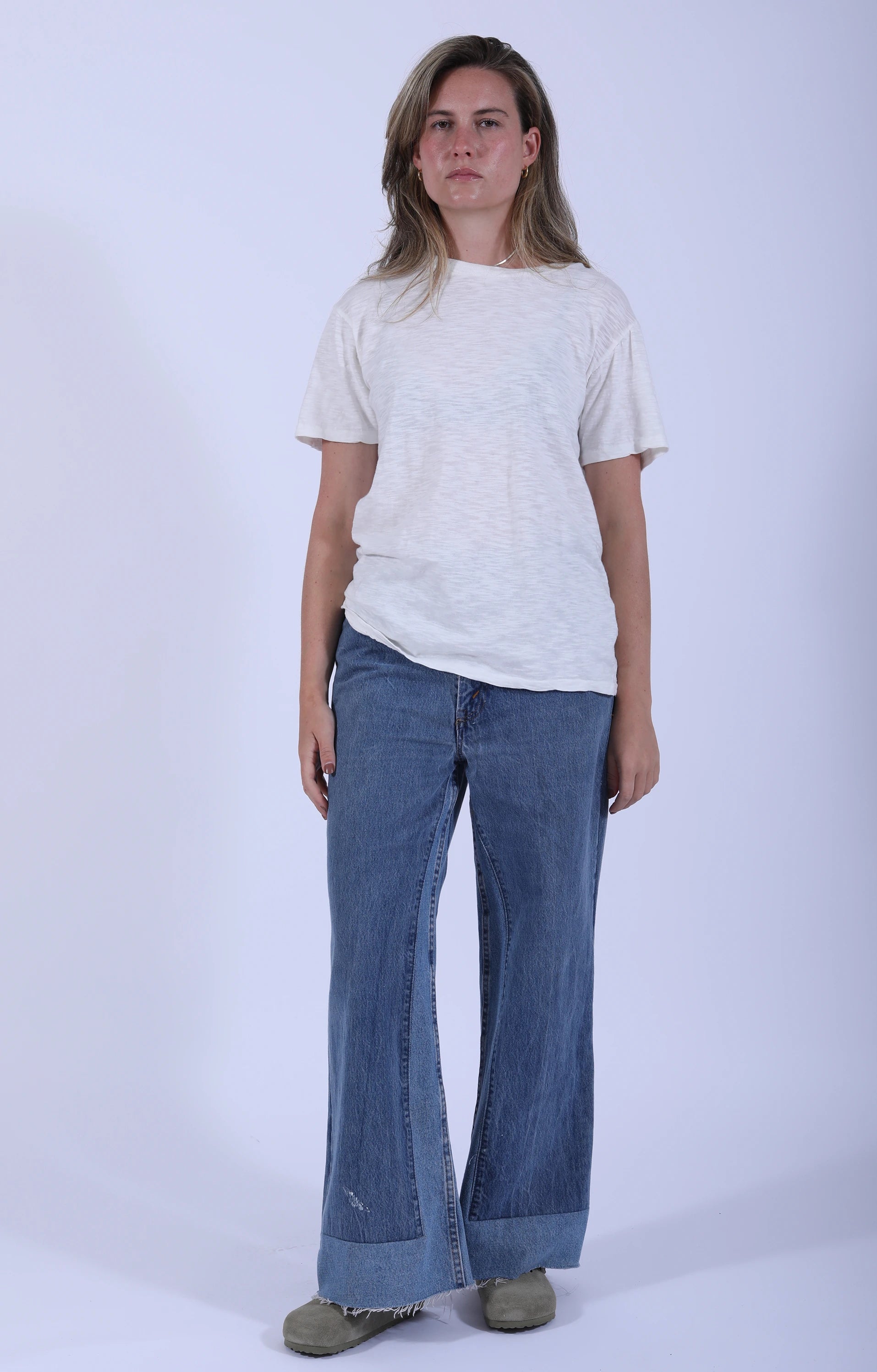 Rolled S/S Regular Tee White
