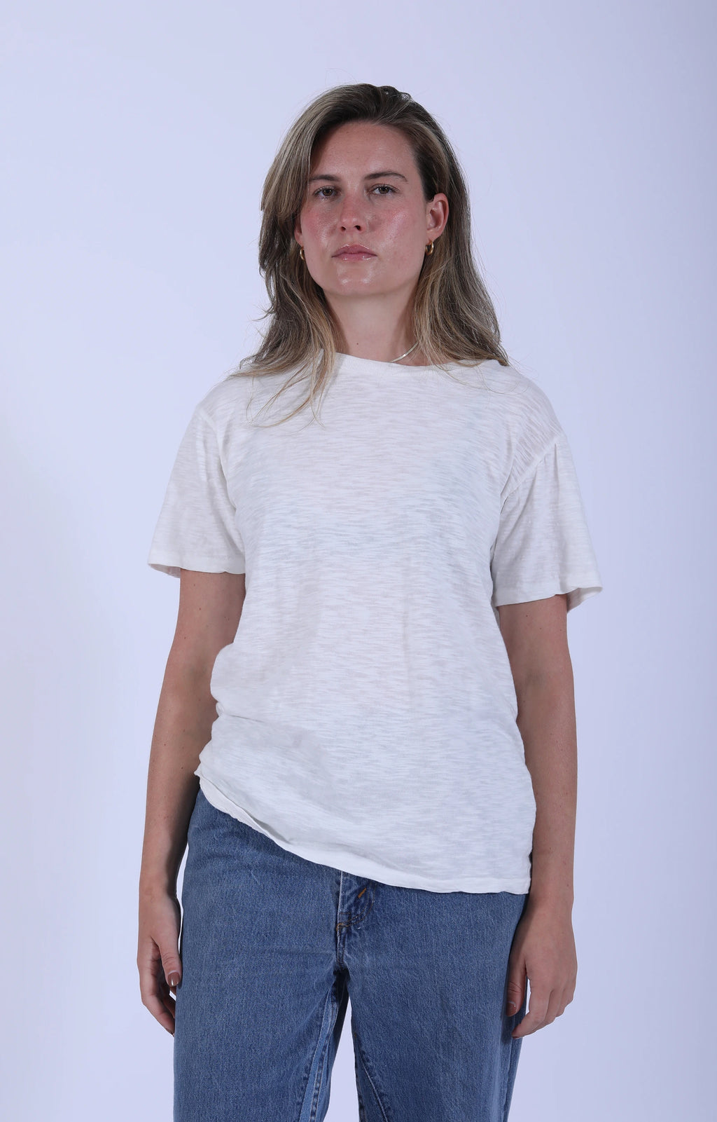 Rolled S/S Regular Tee White