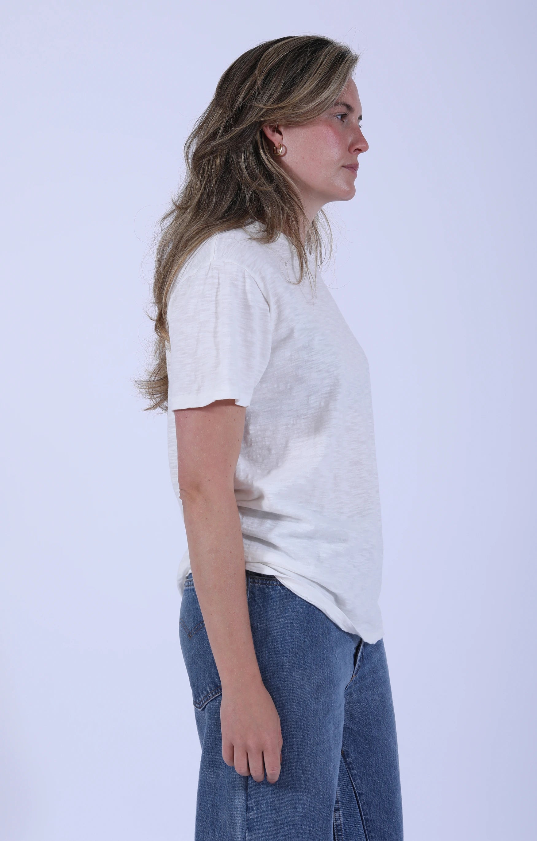 Rolled S/S Regular Tee White