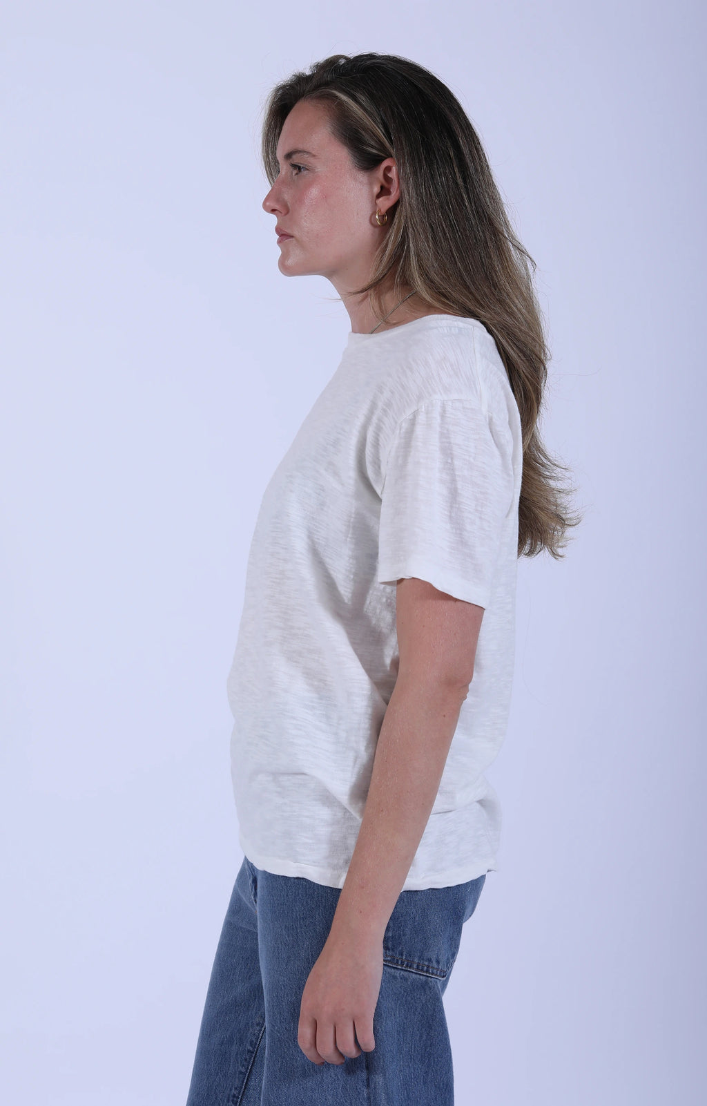 Rolled S/S Regular Tee White