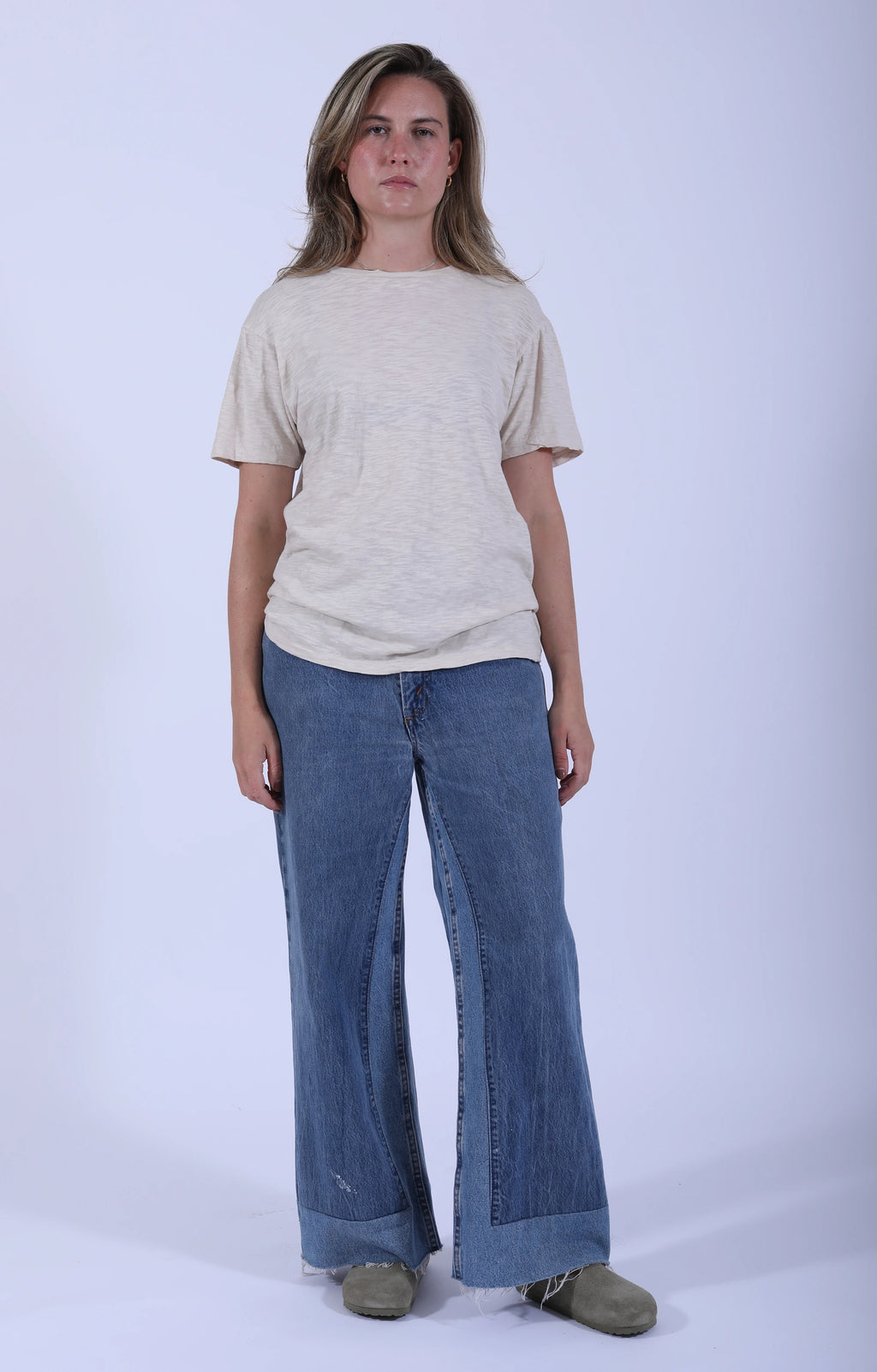 Rolled S/S Regular Tee Oatmilk