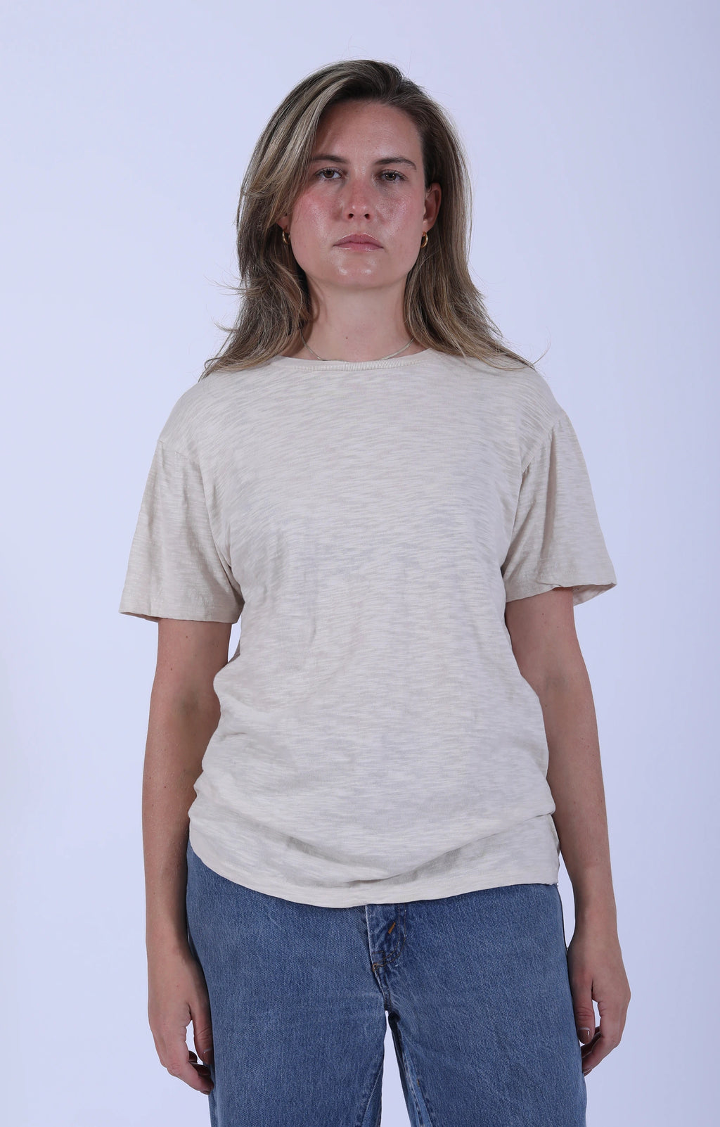 Rolled S/S Regular Tee Oatmilk