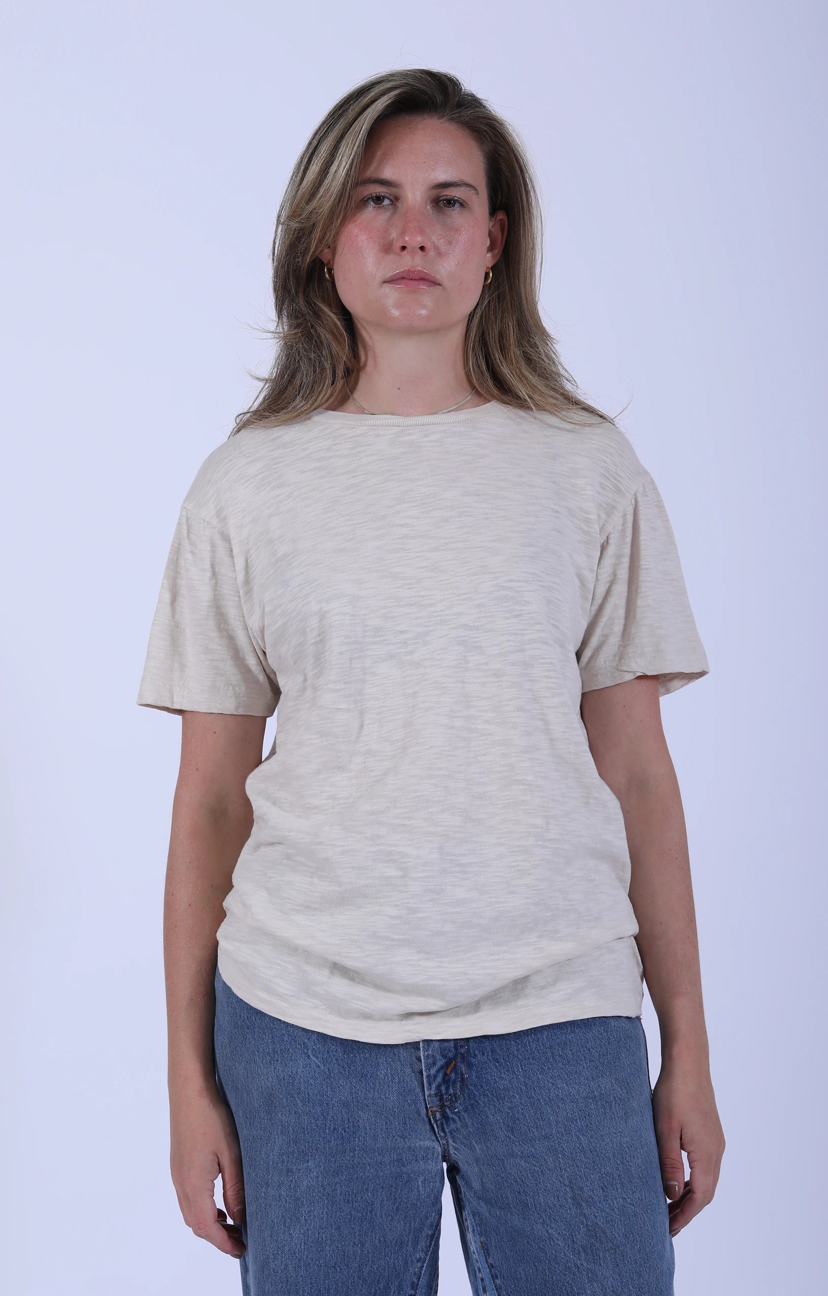 Rolled S/S Regular Tee Oatmilk