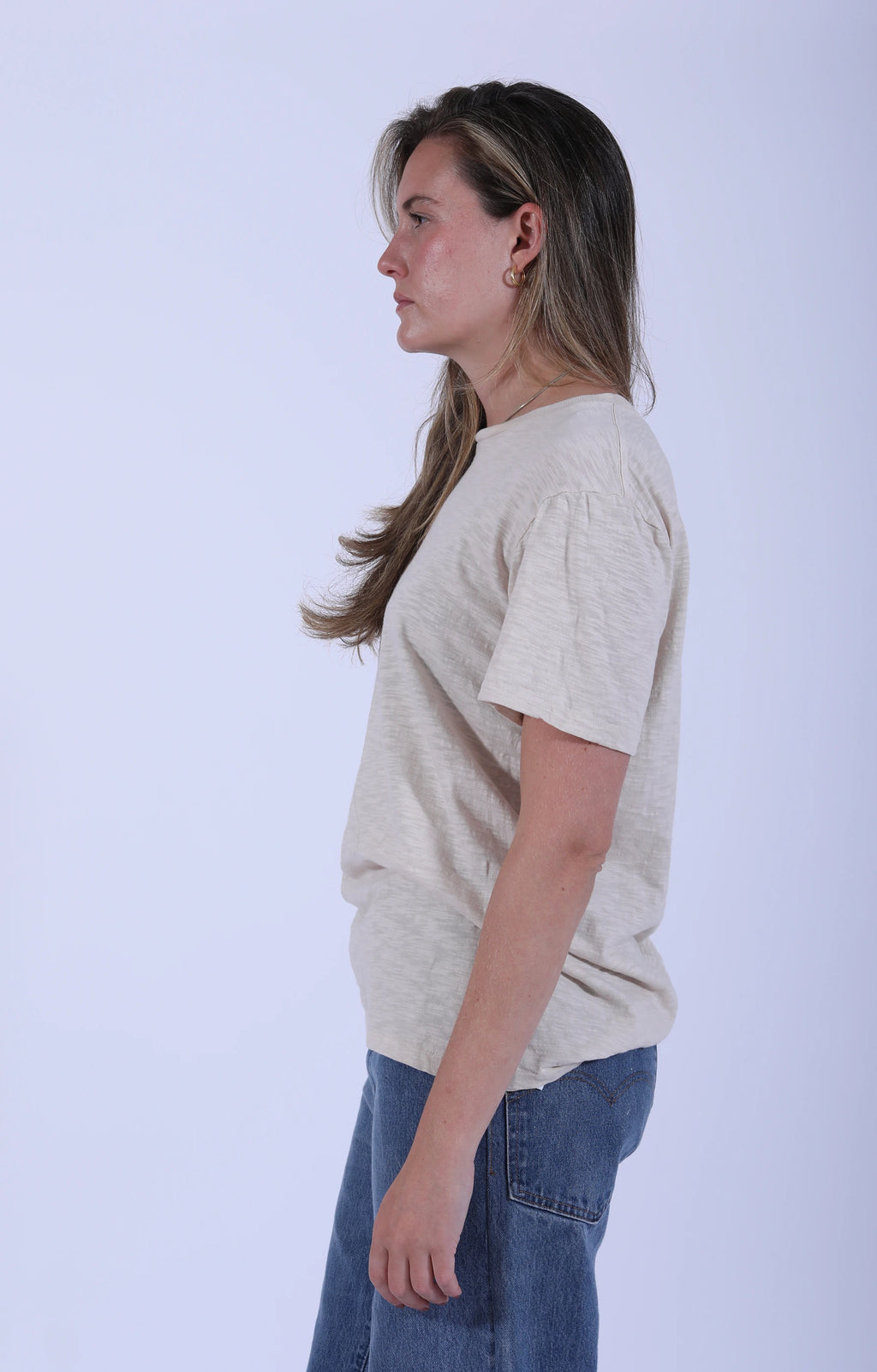 Rolled S/S Regular Tee Oatmilk