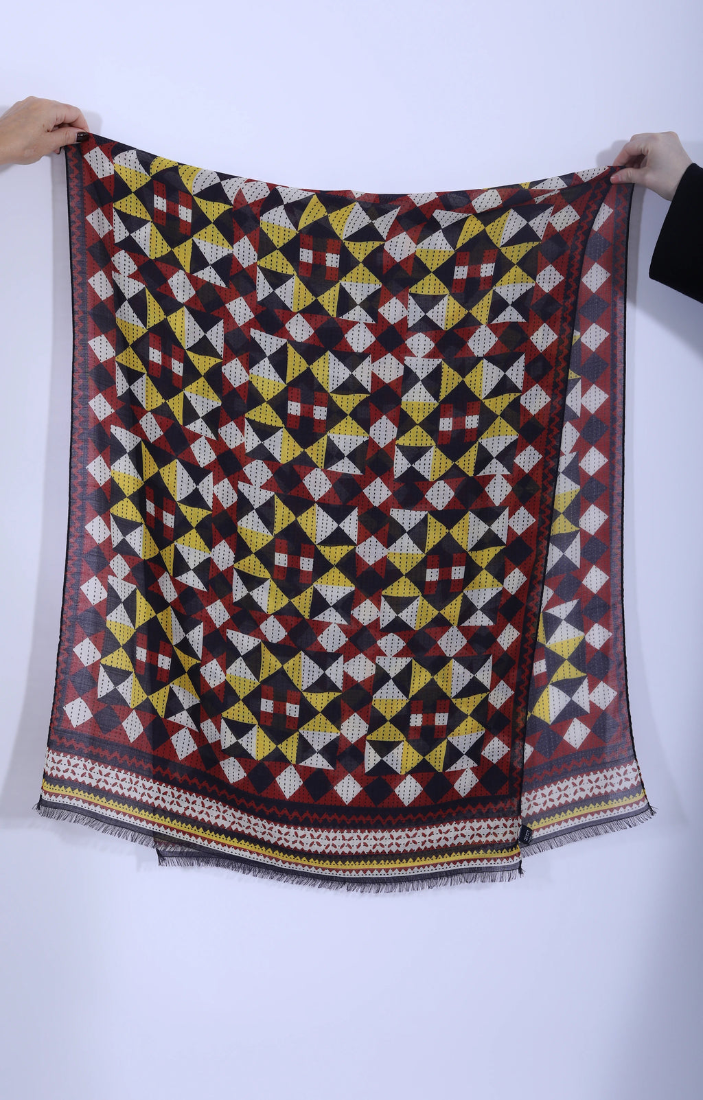 Patchwork Scarf Red/Yellow