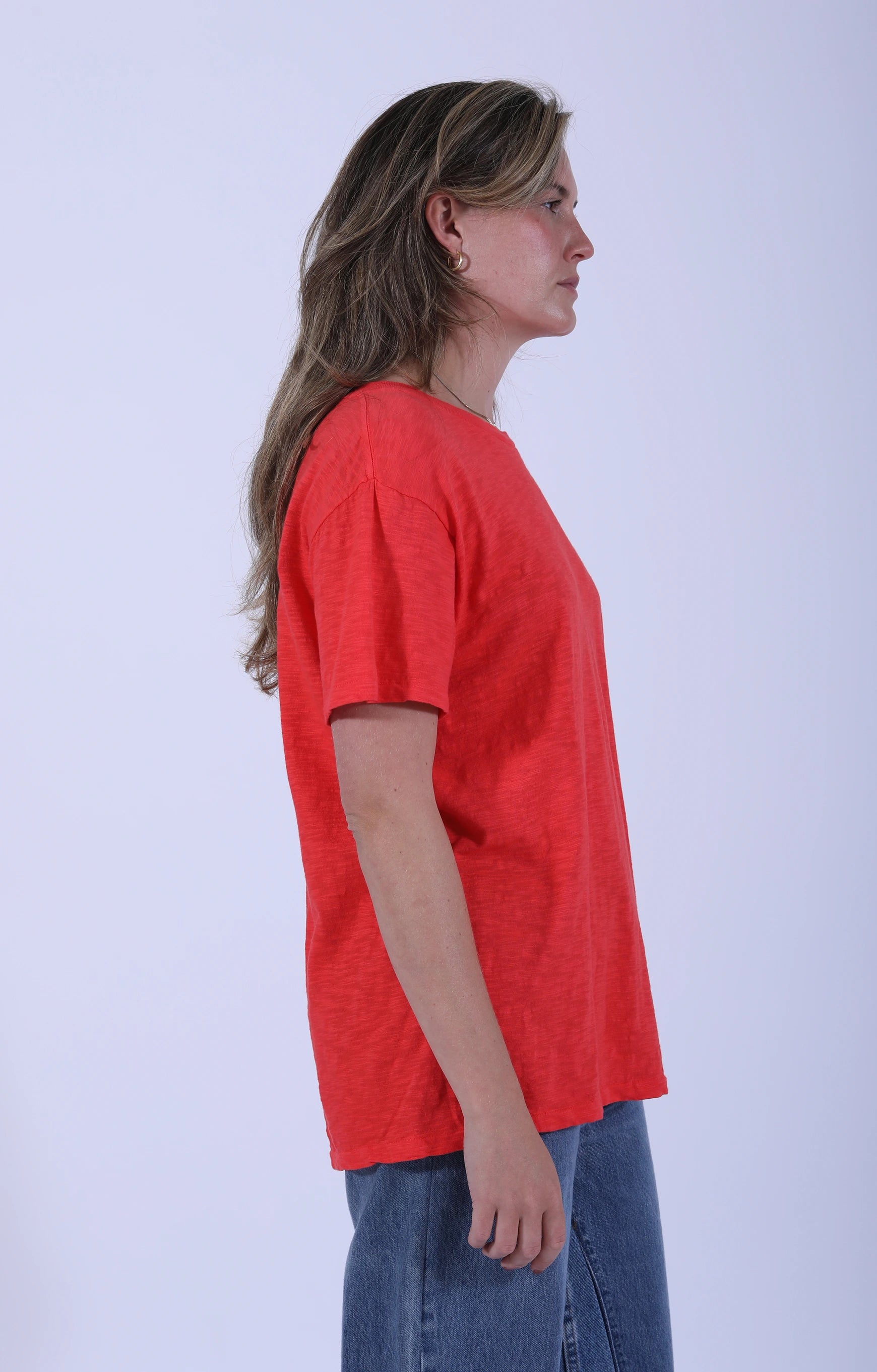 Rolled S/S Regular Tee Phoenix Red