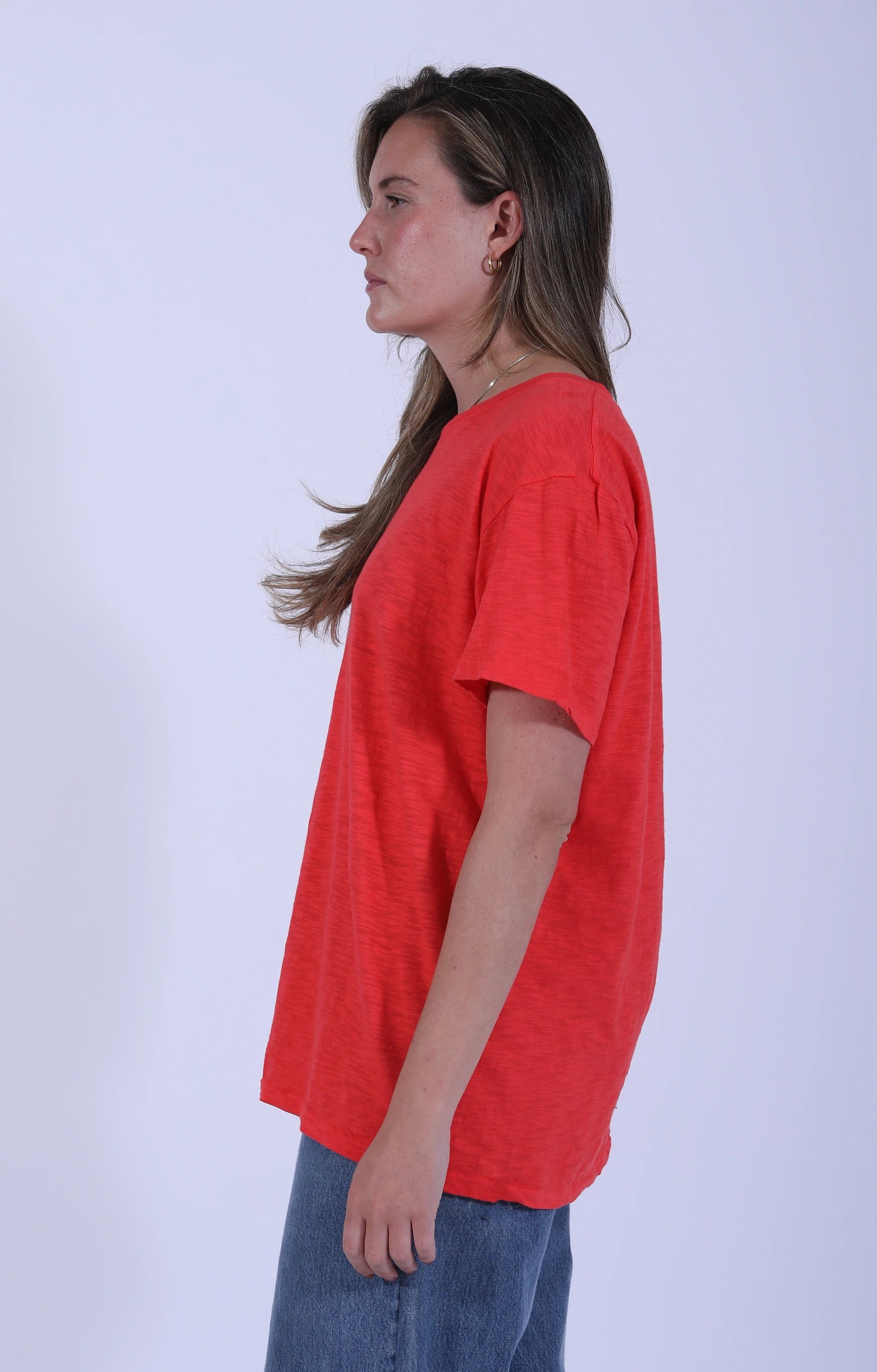 Rolled S/S Regular Tee Phoenix Red