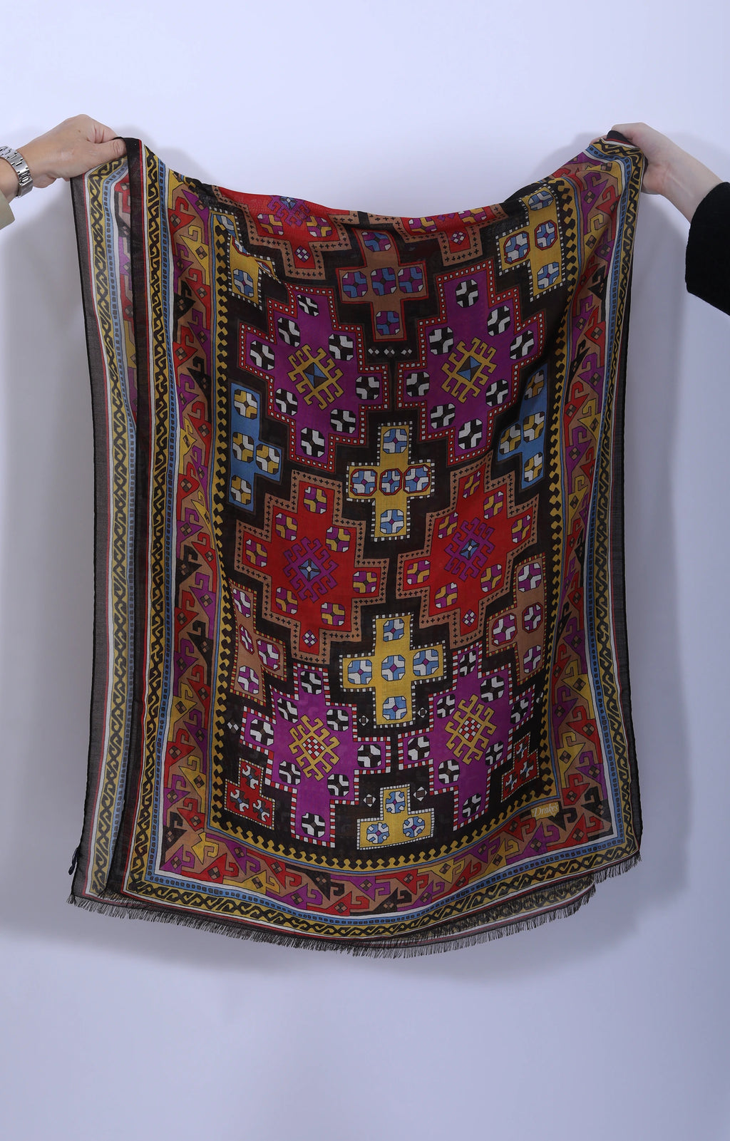 Kelim Printed Scarf Brown