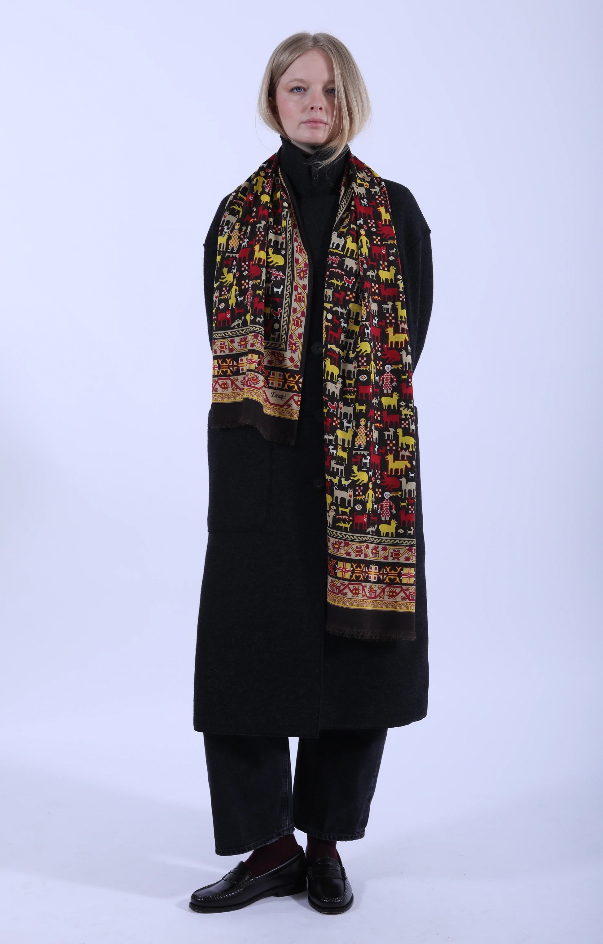 Artisan Printed Scarf Brown