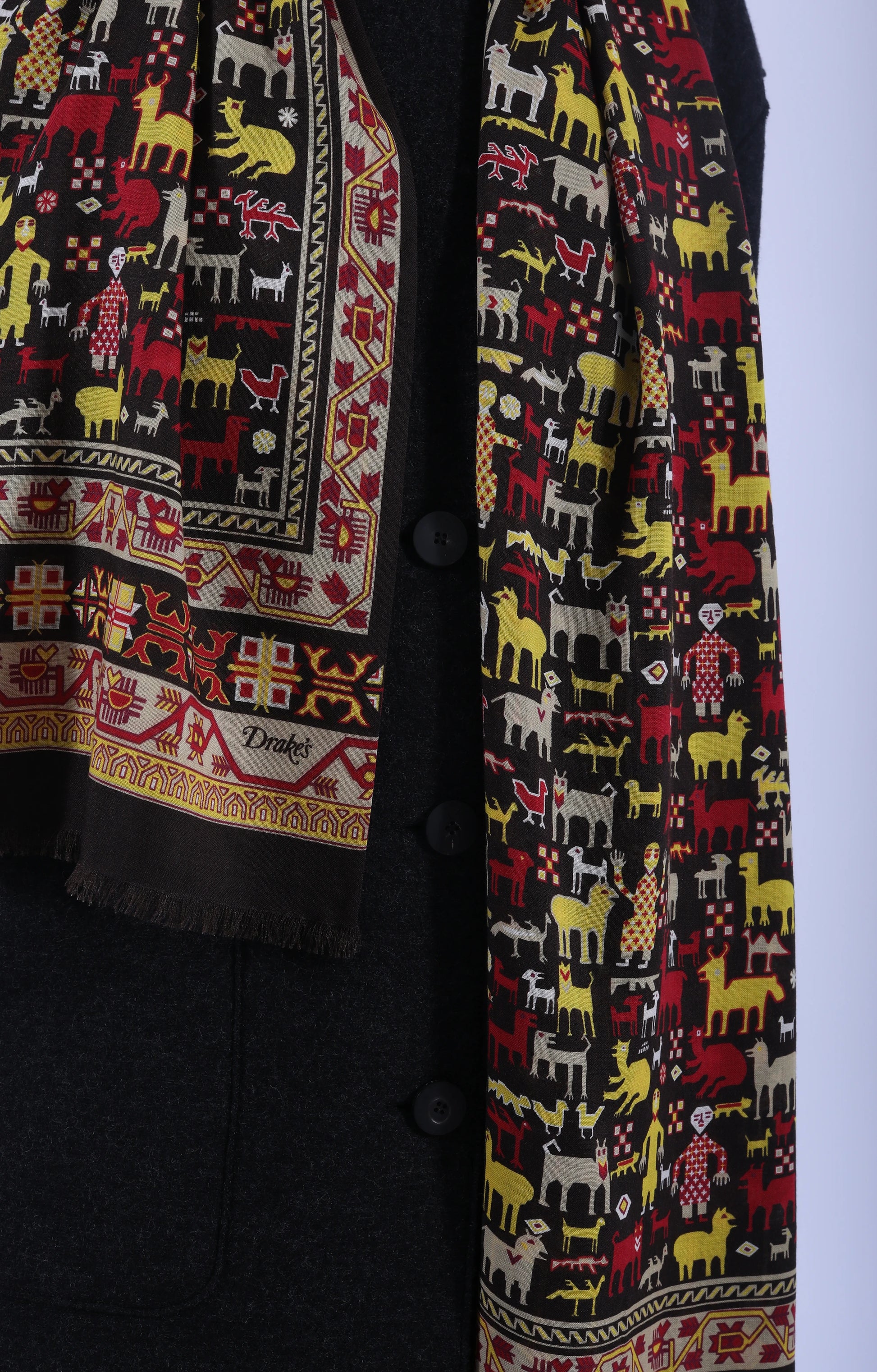 Artisan Printed Scarf Brown