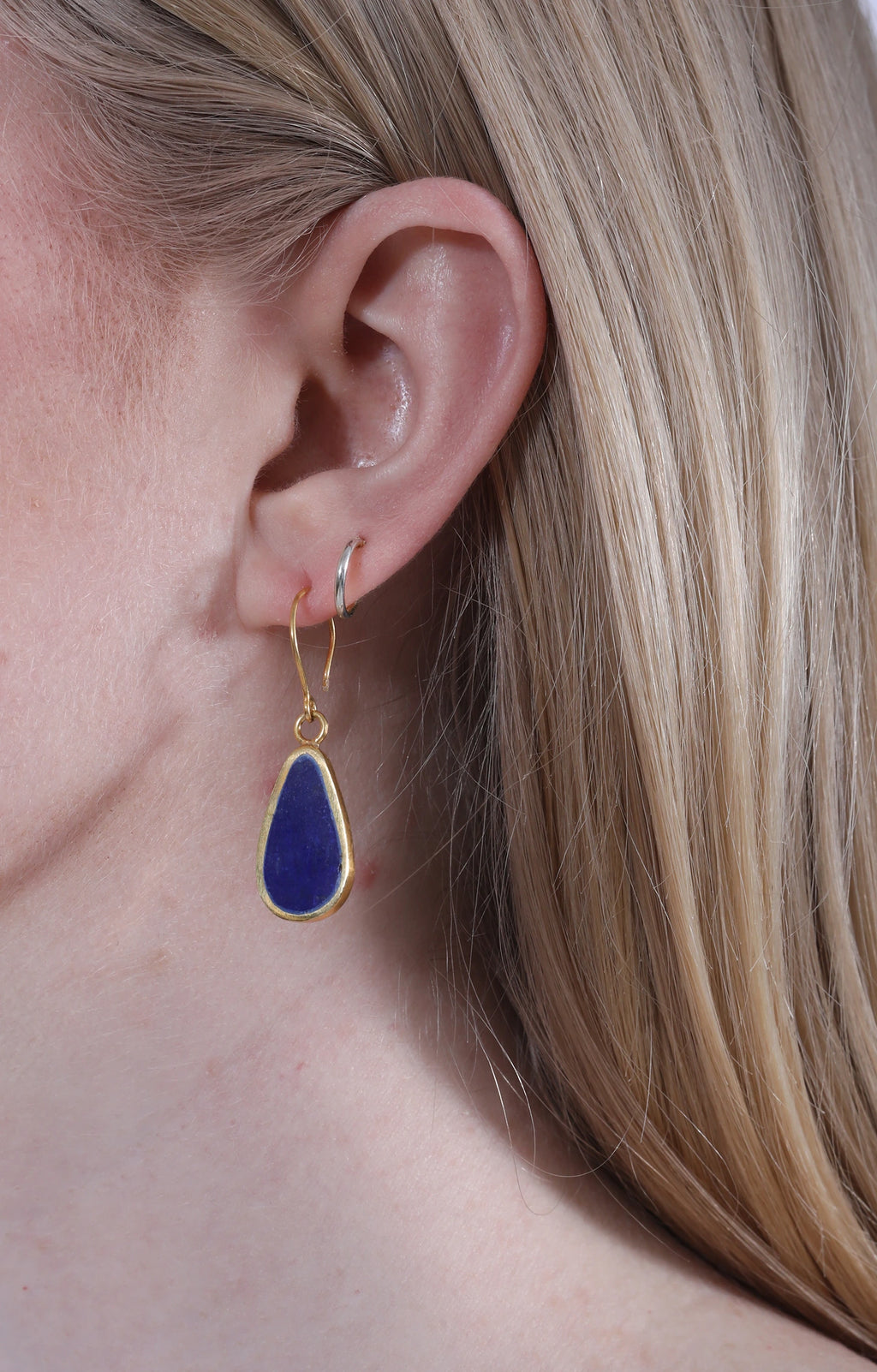 Single Drop Earrings Lapis