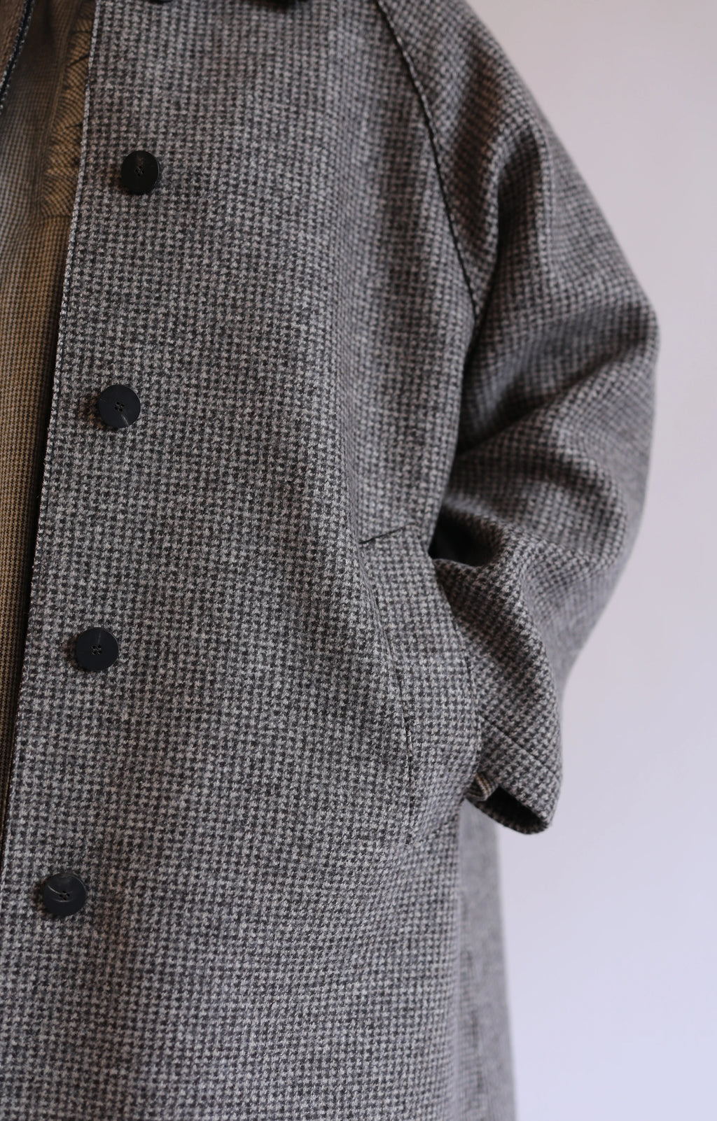 Balmacaan Patterned Cashmere-Blend Coat