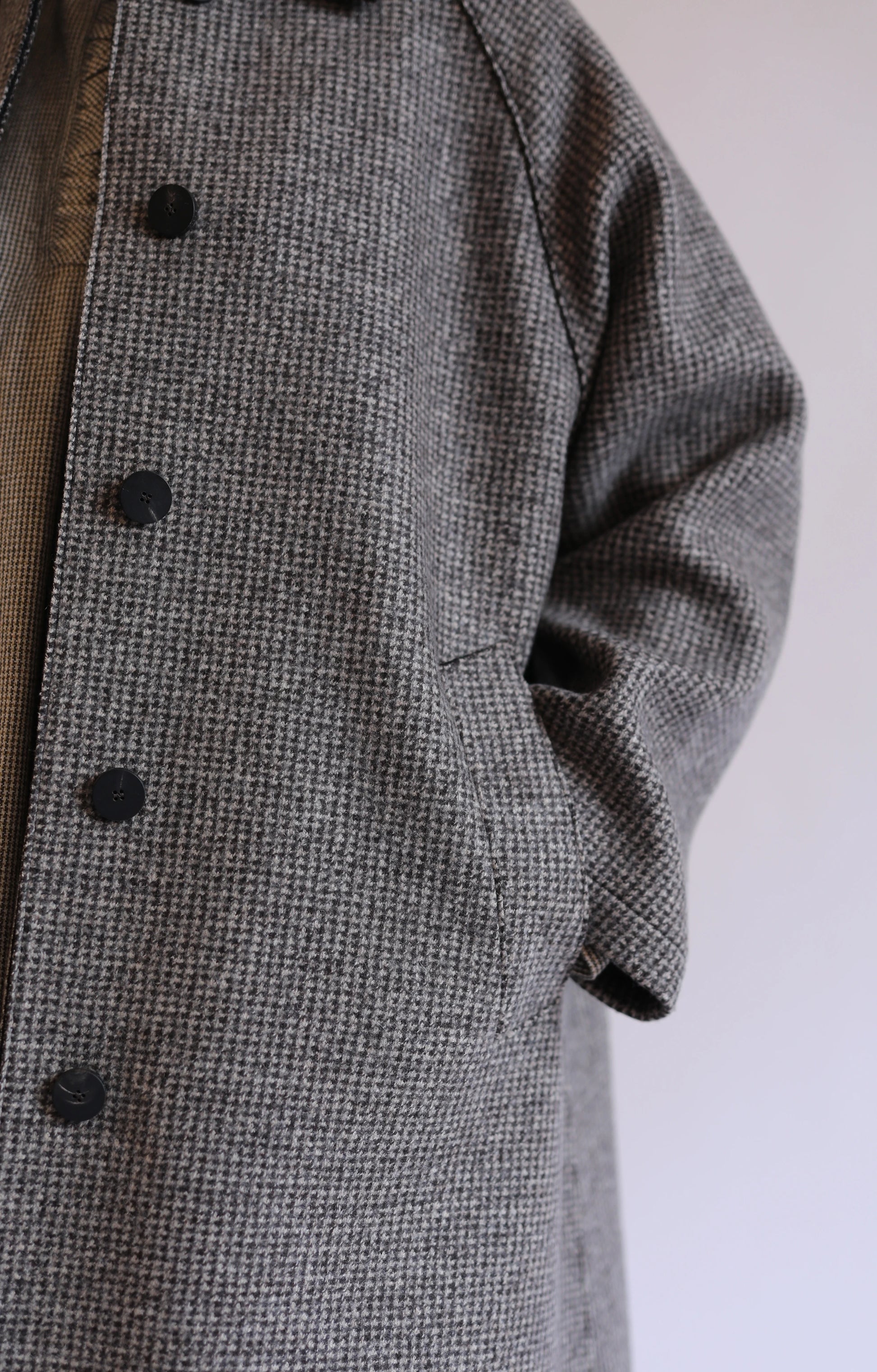 Balmacaan Patterned Cashmere-Blend Coat