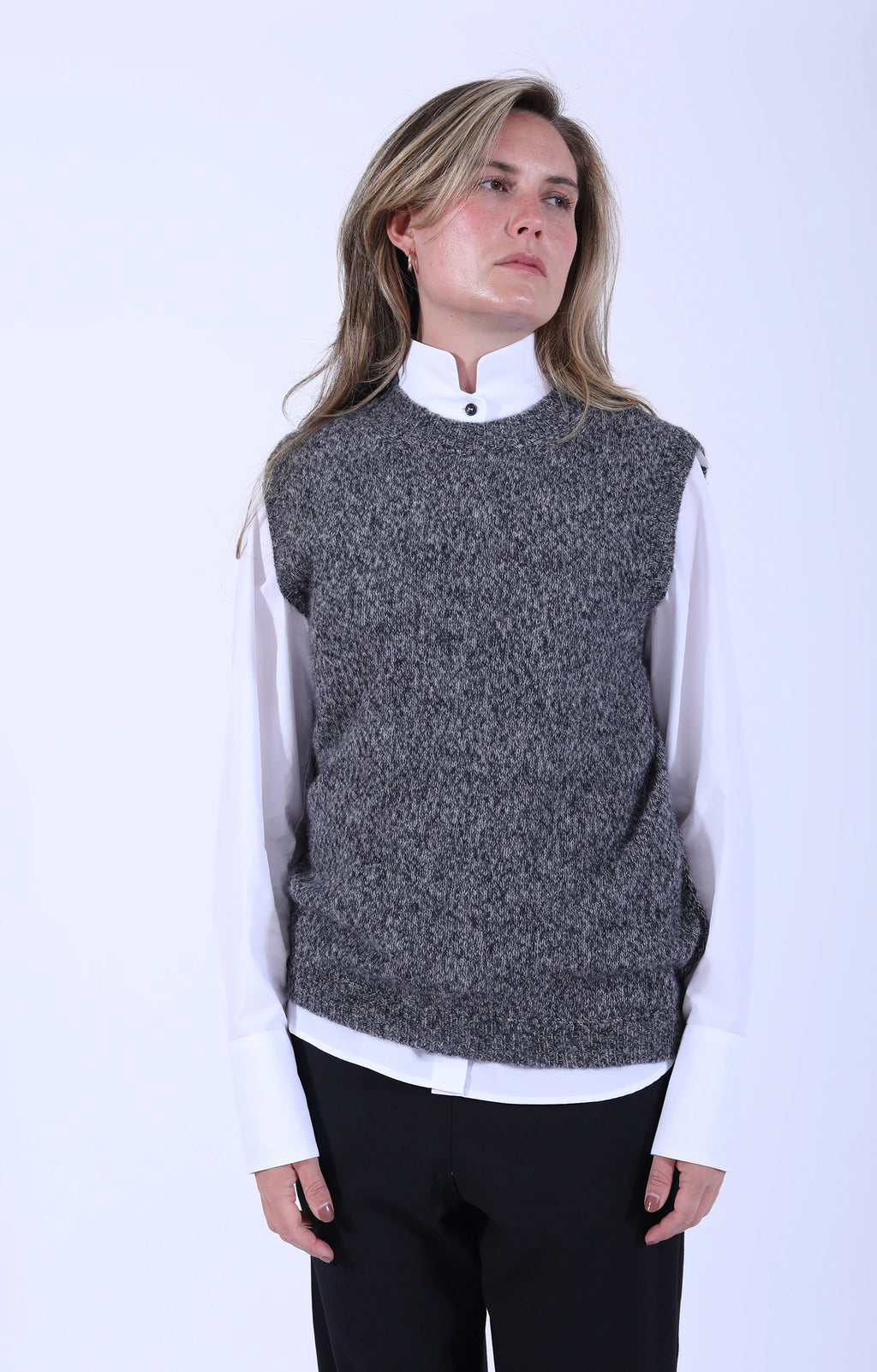 Knitwear Vest Tizio Granito